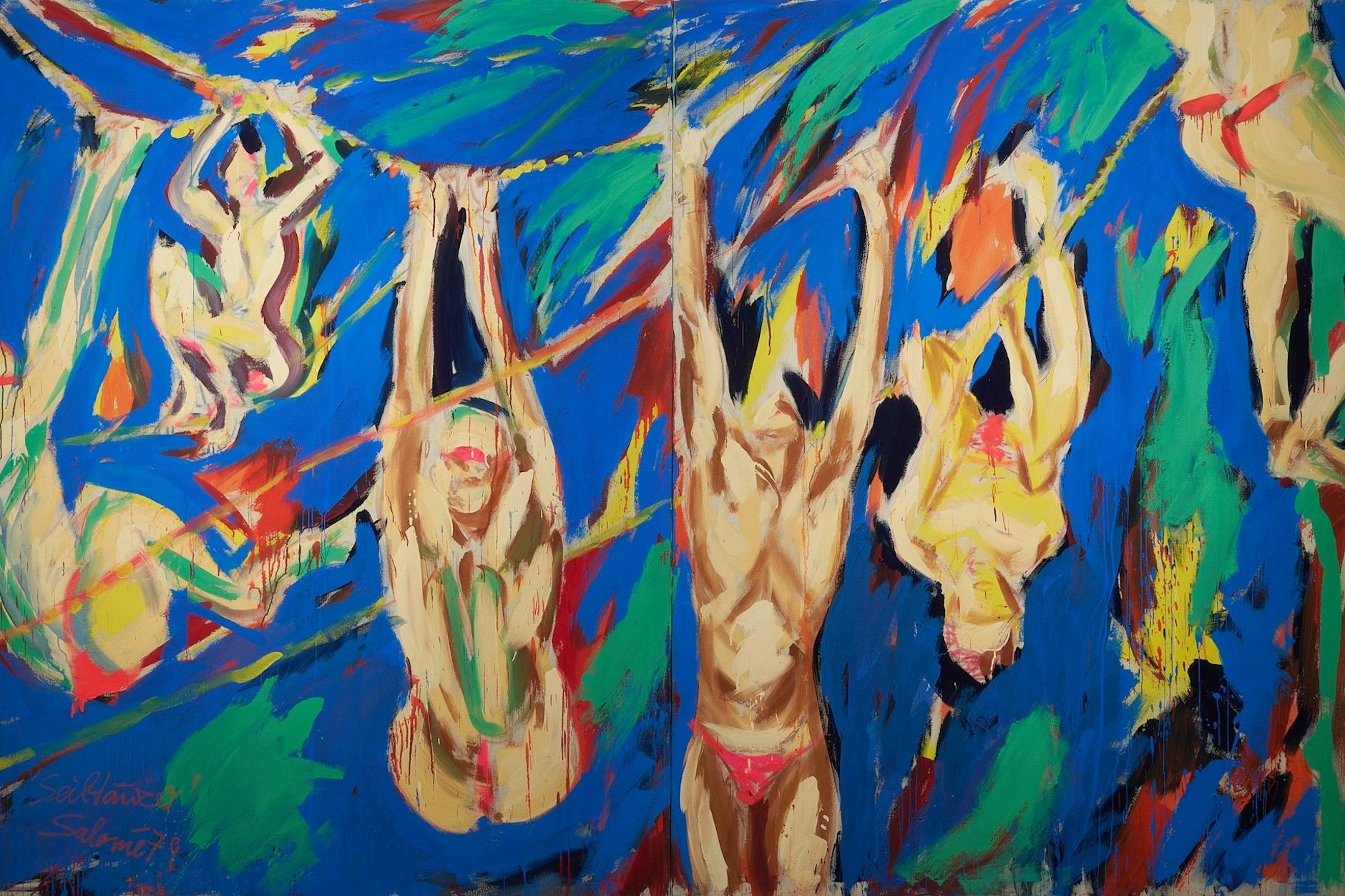 Salomé: „Rope Dancer“, 1979, Acryl auf Leinwand, 2-teilig
