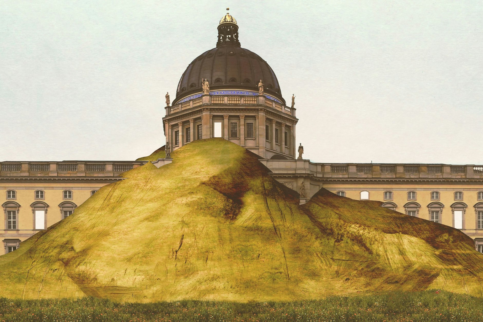 Entwurf von Kiran/Nalbach/Kochendörfer/Stoque: Aus dem Schlossplatz wird ein grüner Hügel.