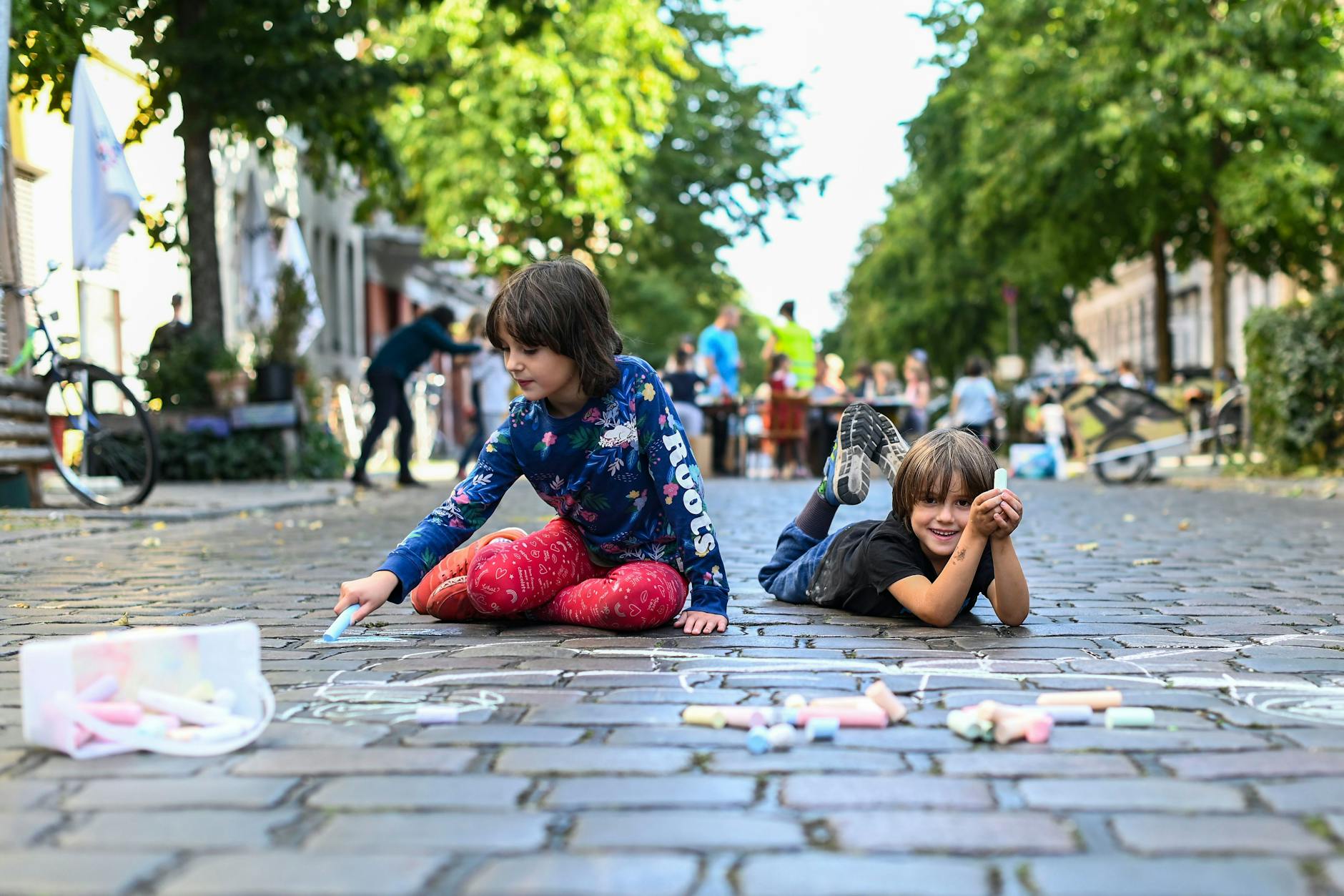 Die temporäre Spielstraße in Treptow-Köpenick kann einen Tag lang für Spiel und Sport genutzt werden.