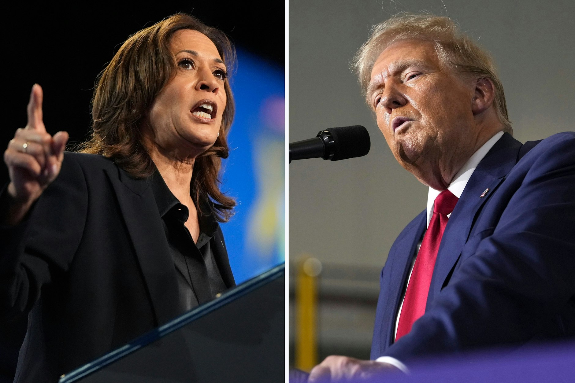 Kamala Harris oder Donald Trump – wer kann die meisten Wahlmänner auf sich vereinigen.