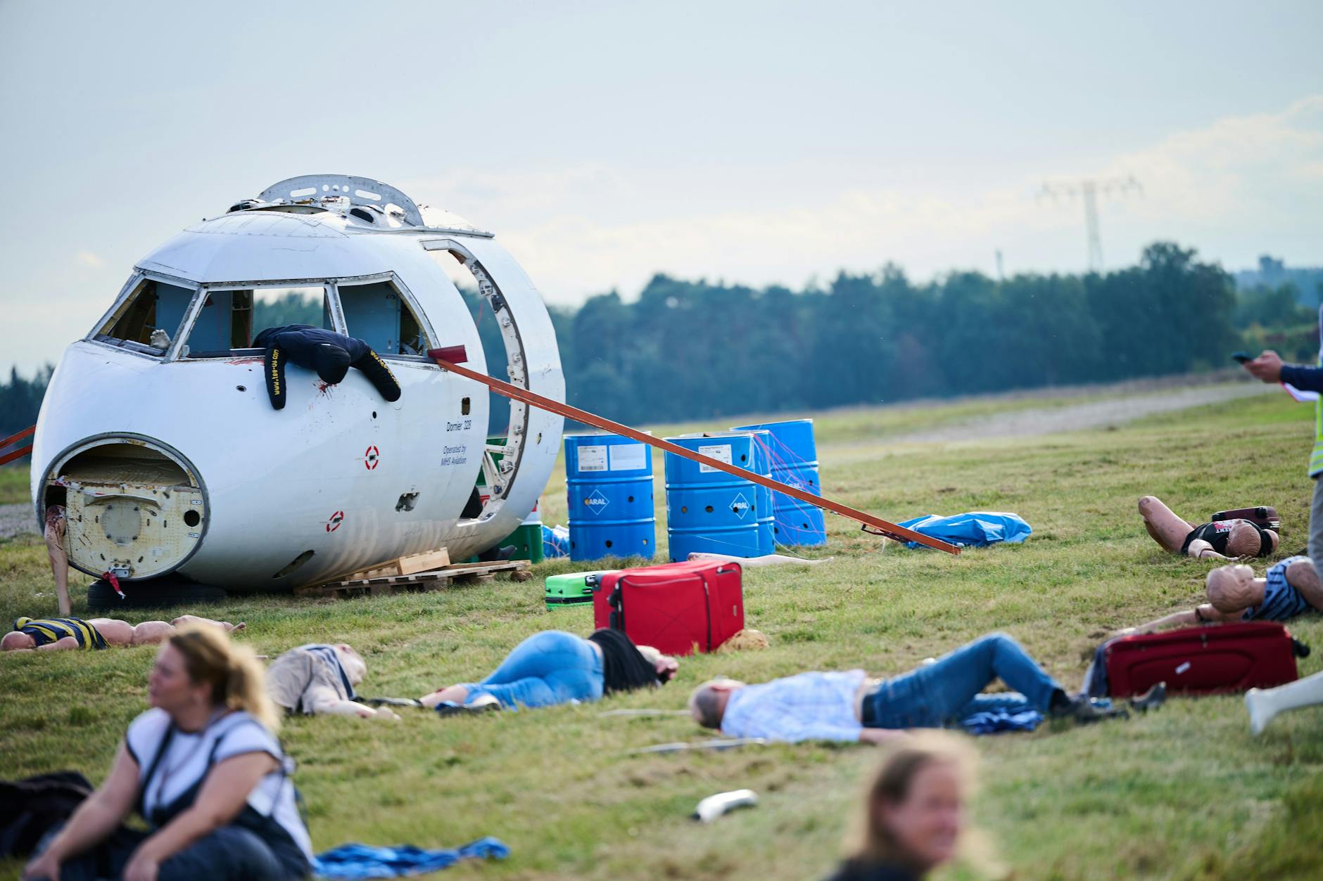 Ein Teil der Notfallübung „Ikarus“.