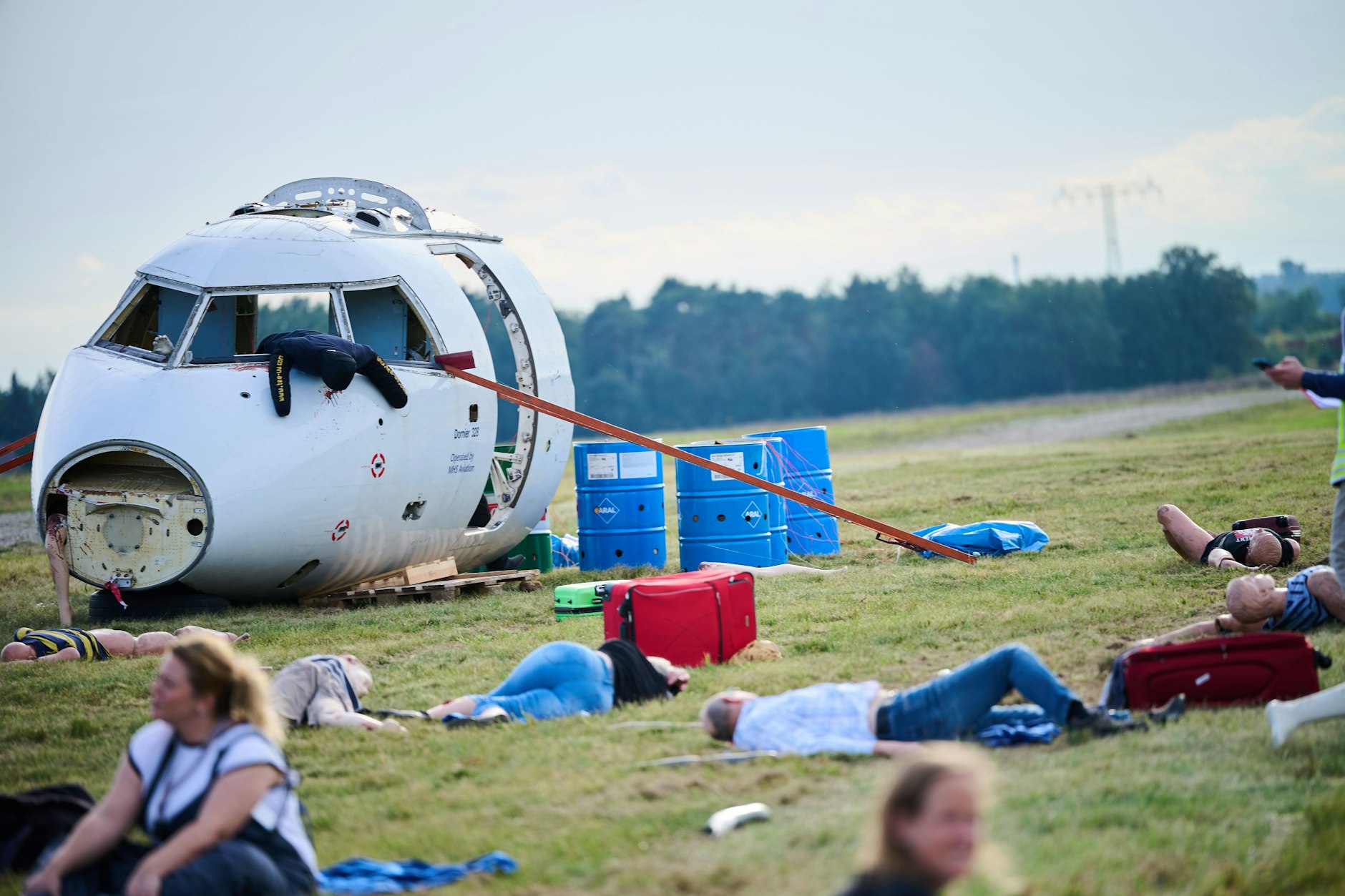 Ein Teil der Notfallübung „Ikarus“.