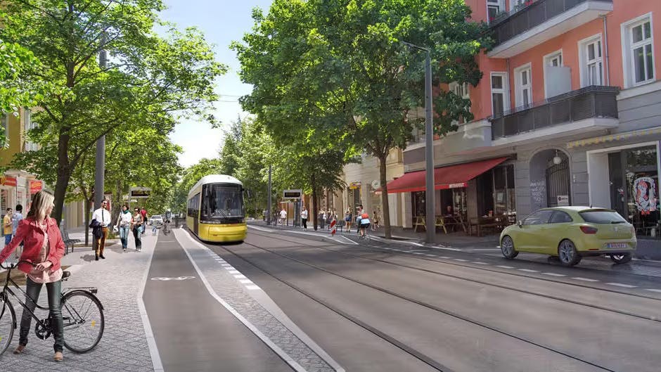 So soll die neue Strecke über Marktstraße – Ostkreuz – Wühlischplatz aussehen.