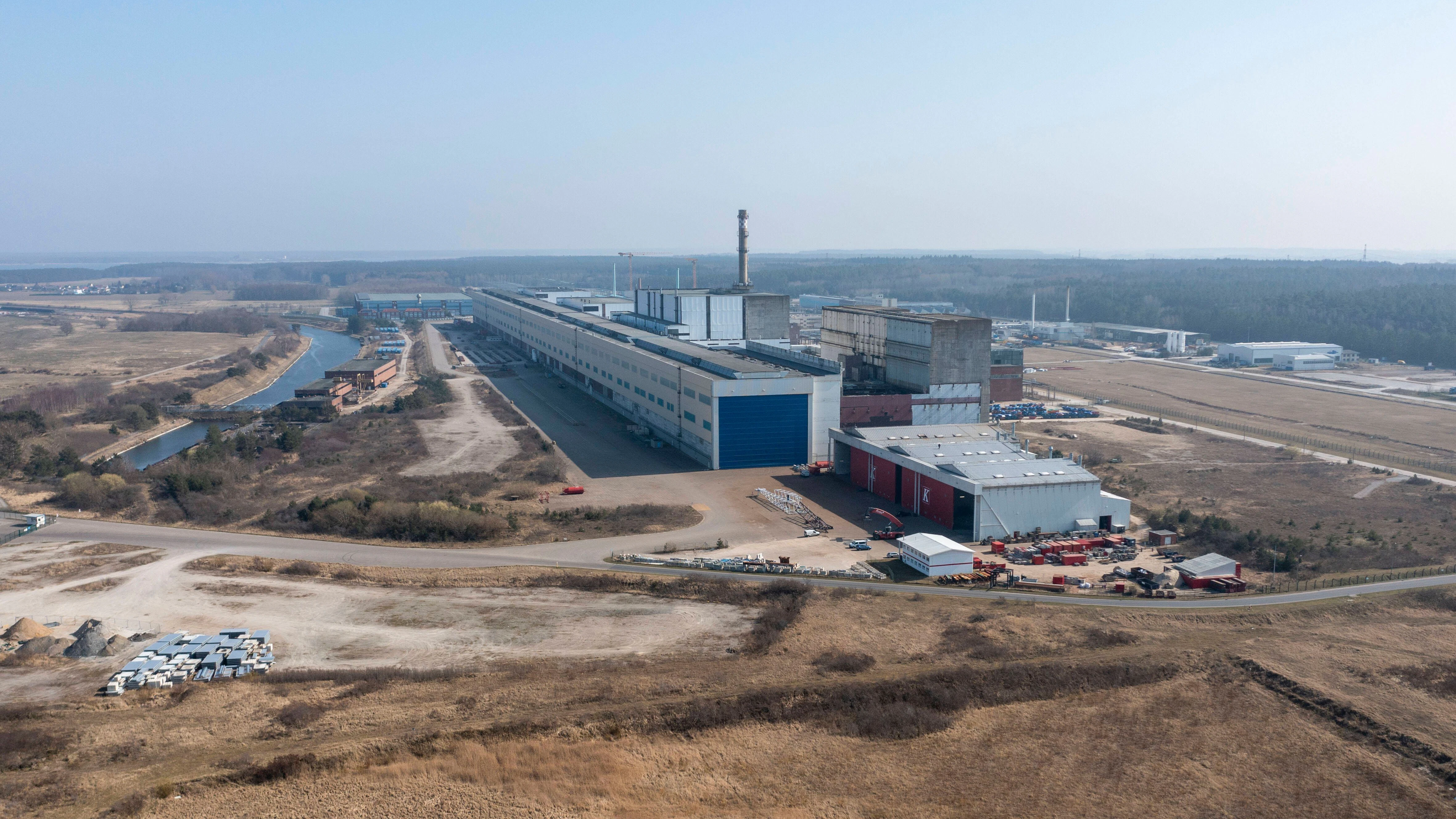 Luftbild des früheren Kernkraftwerkes Greifswald bei Lubmin. Sechs Reaktoren wurden hier gebaut. Nur vier davon gingen überhaupt ans Netz.