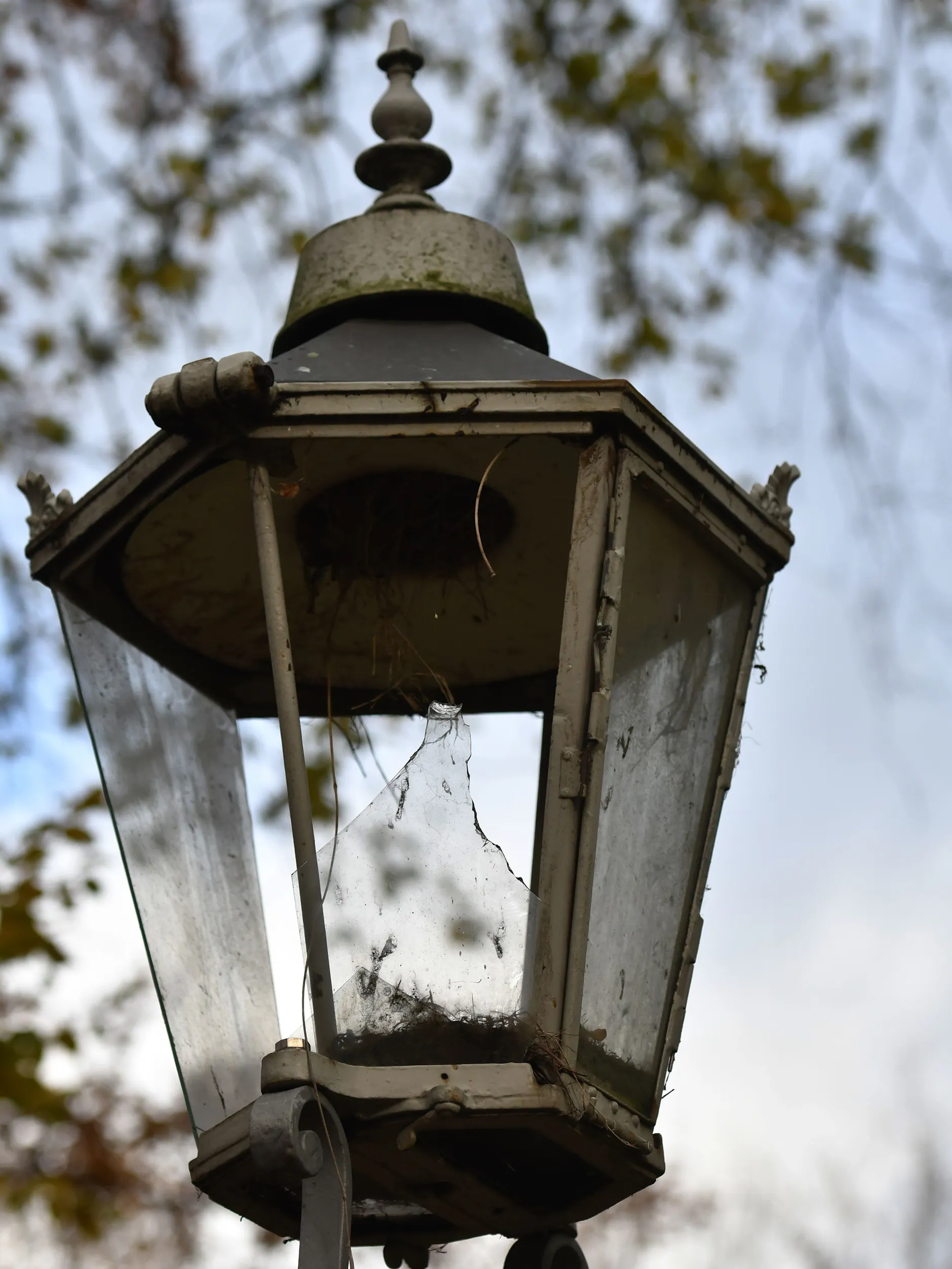 Im Laufe der Jahre zerstörten Vandalen die historischen Lampen.