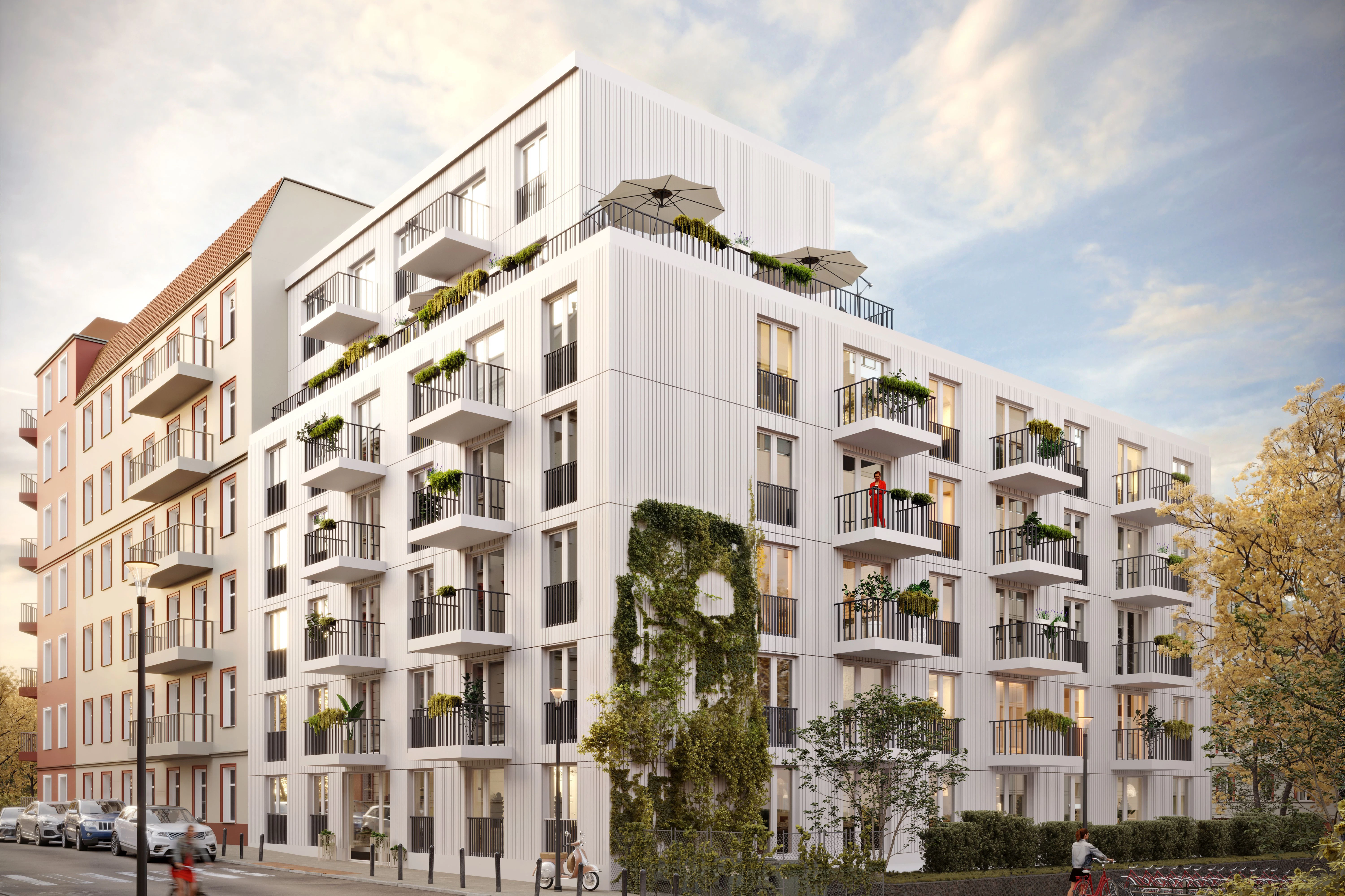 Altbau grenzt an Neubau: So sollen sich die neuen Wohnungen in den Barnimkiez einfügen.