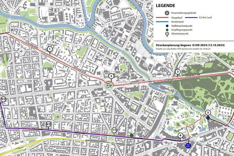 Streckenverlauf The Great 10k Berlin (Quelle: BVG.de)