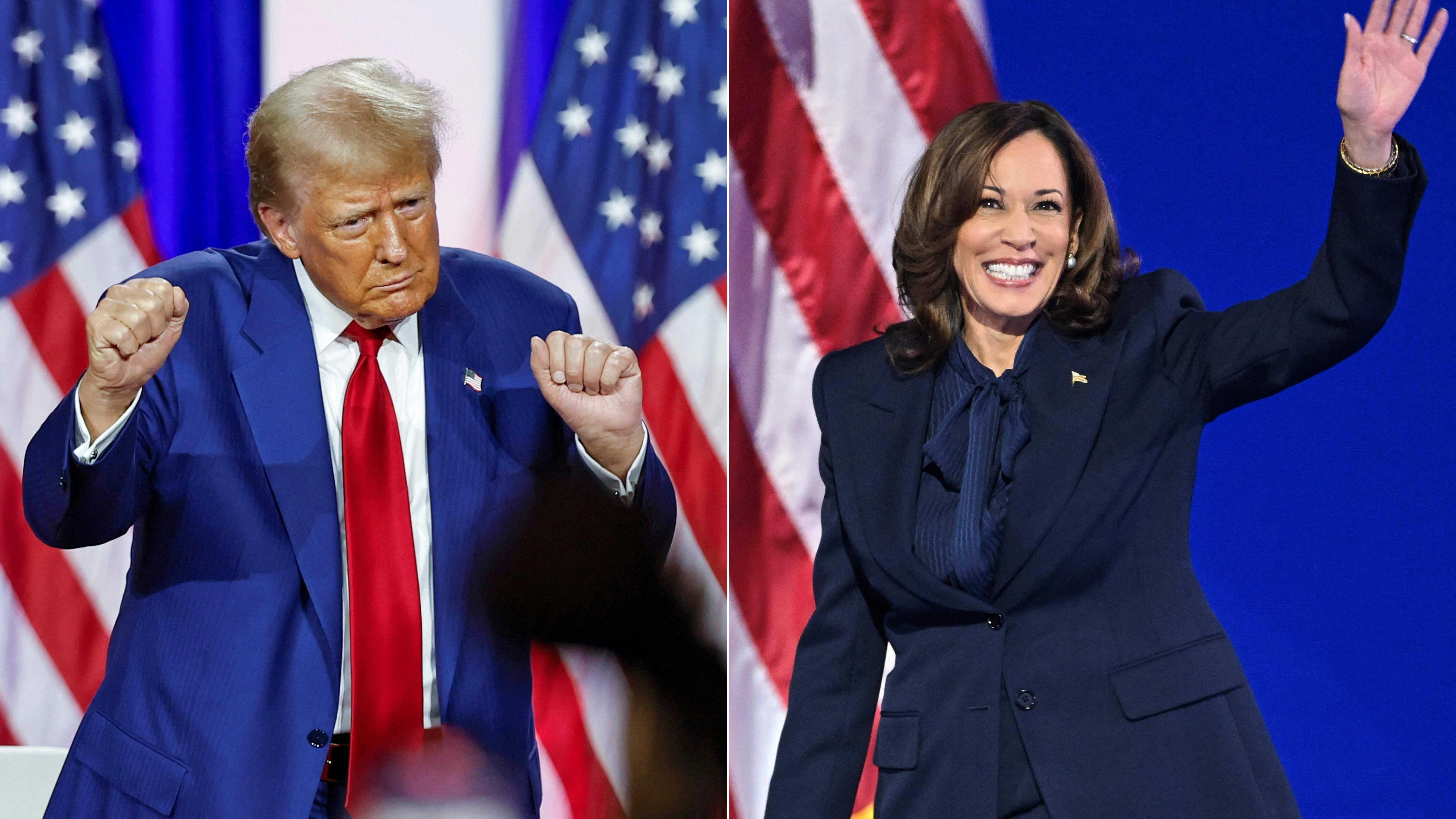 Kamala Harris tritt im US-Wahlkampf gegen Donald Trump an.