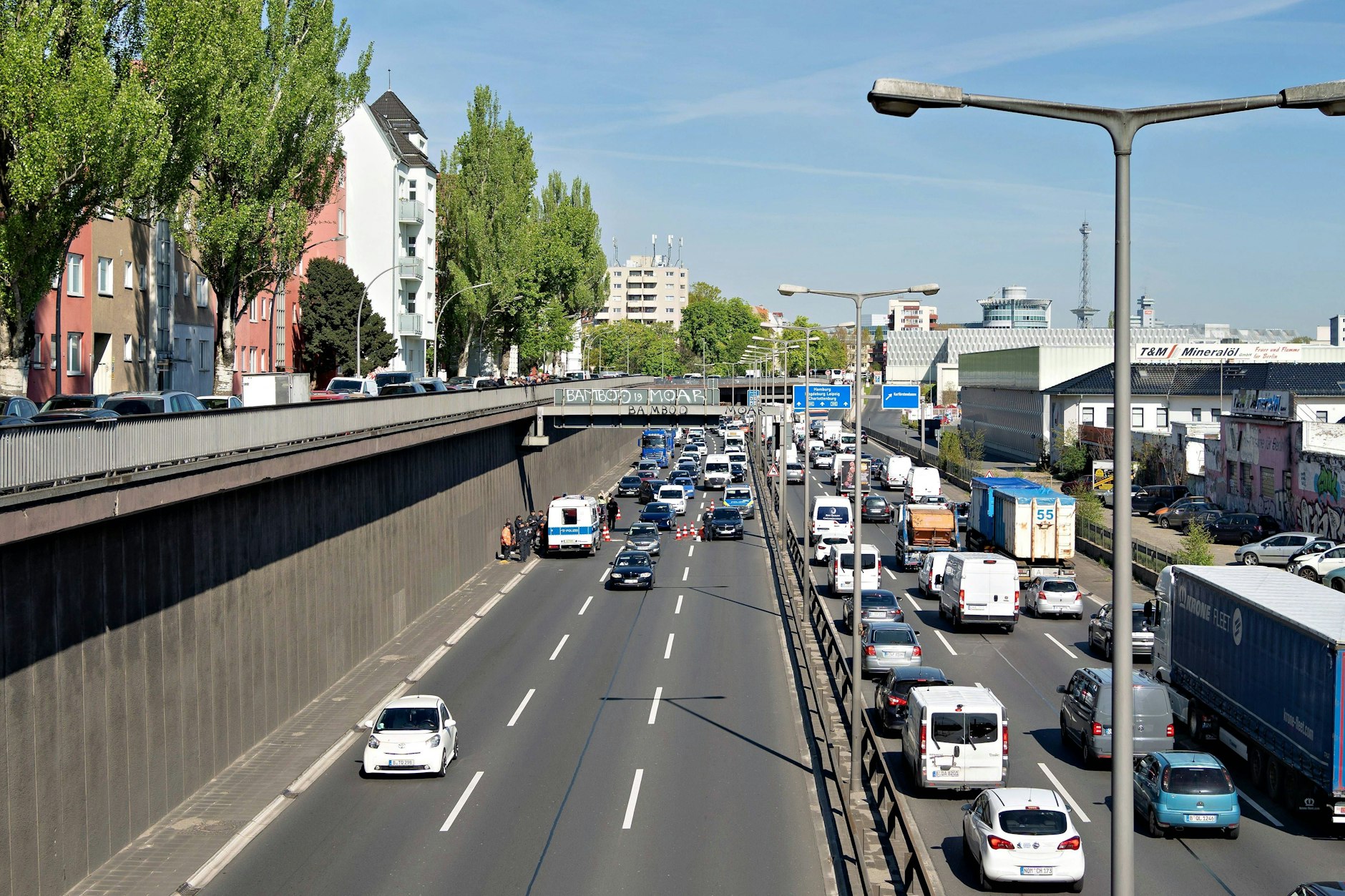 Die A 100 wird nächste Woche gleich mehrmals gesperrt.