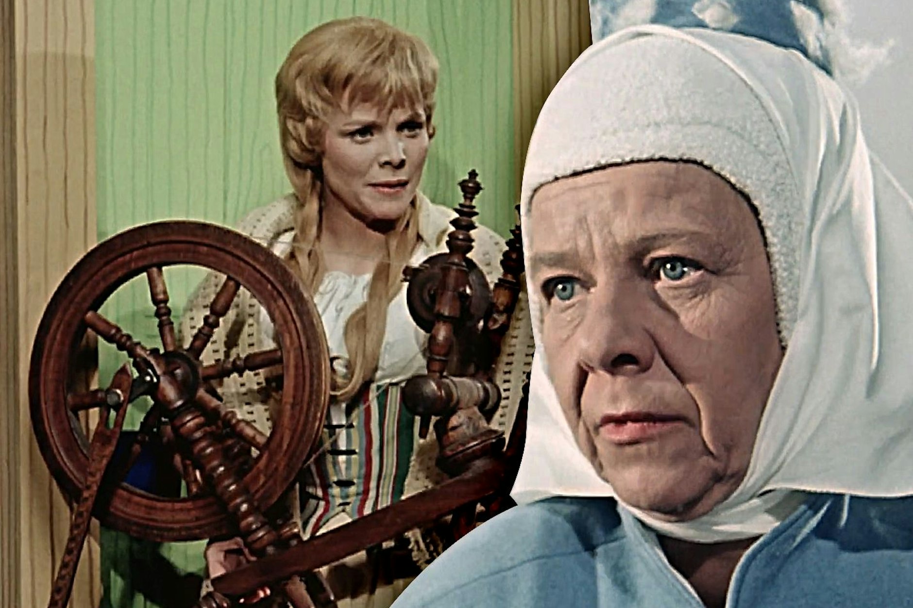 Die DEFA-Verfilmung von „Frau Holle“ (hier: Karin Ugowski als Goldmarie und Mathilde Danegger als Frau Holle) gehört zu den Märchenklassikern der DDR.