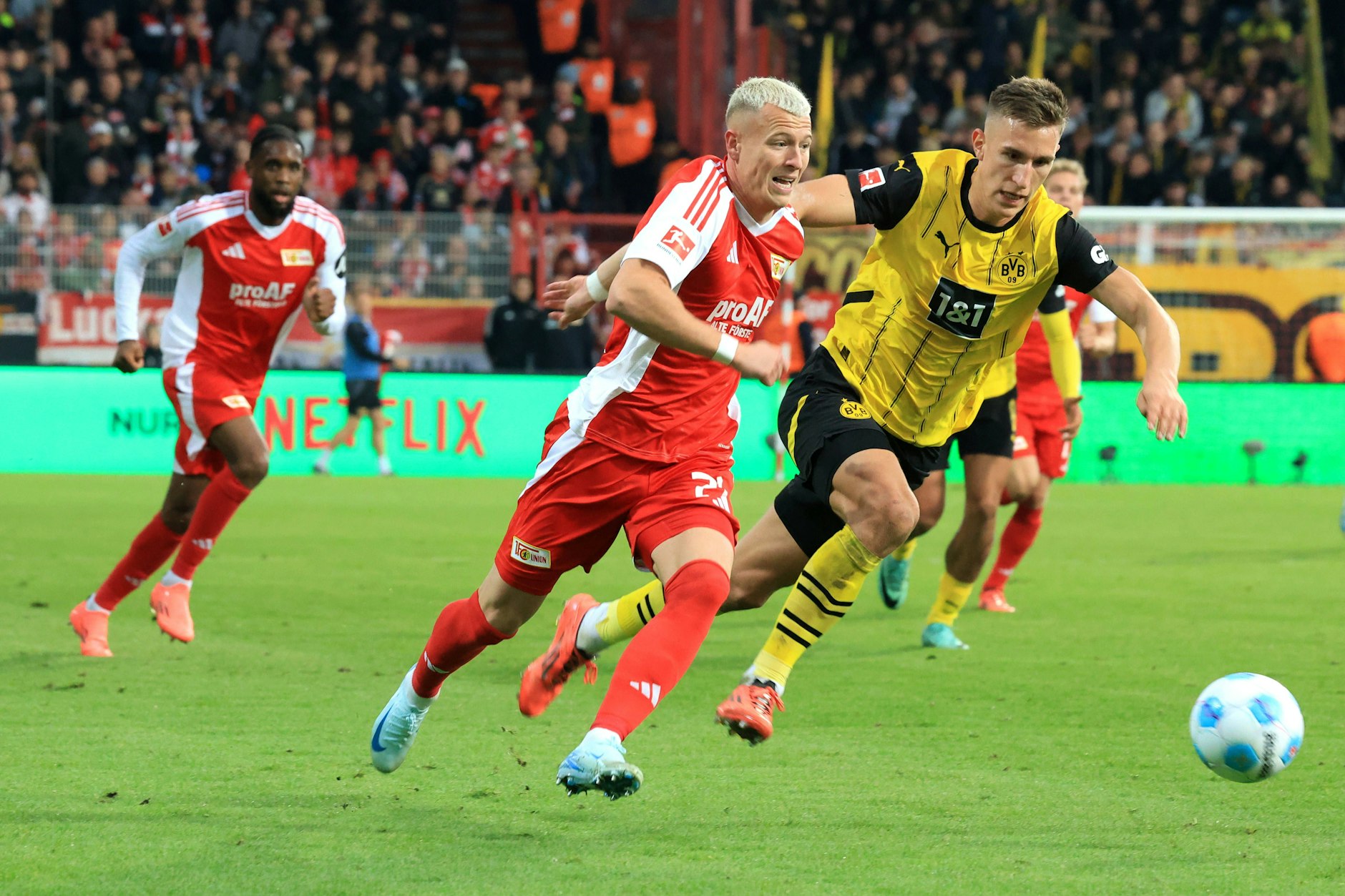 Einwechselspieler Tim Skarke (28) machte für den 1. FC Union gegen den BVB viel Dampf und stellte Dortmund immer wieder vor Probleme. 