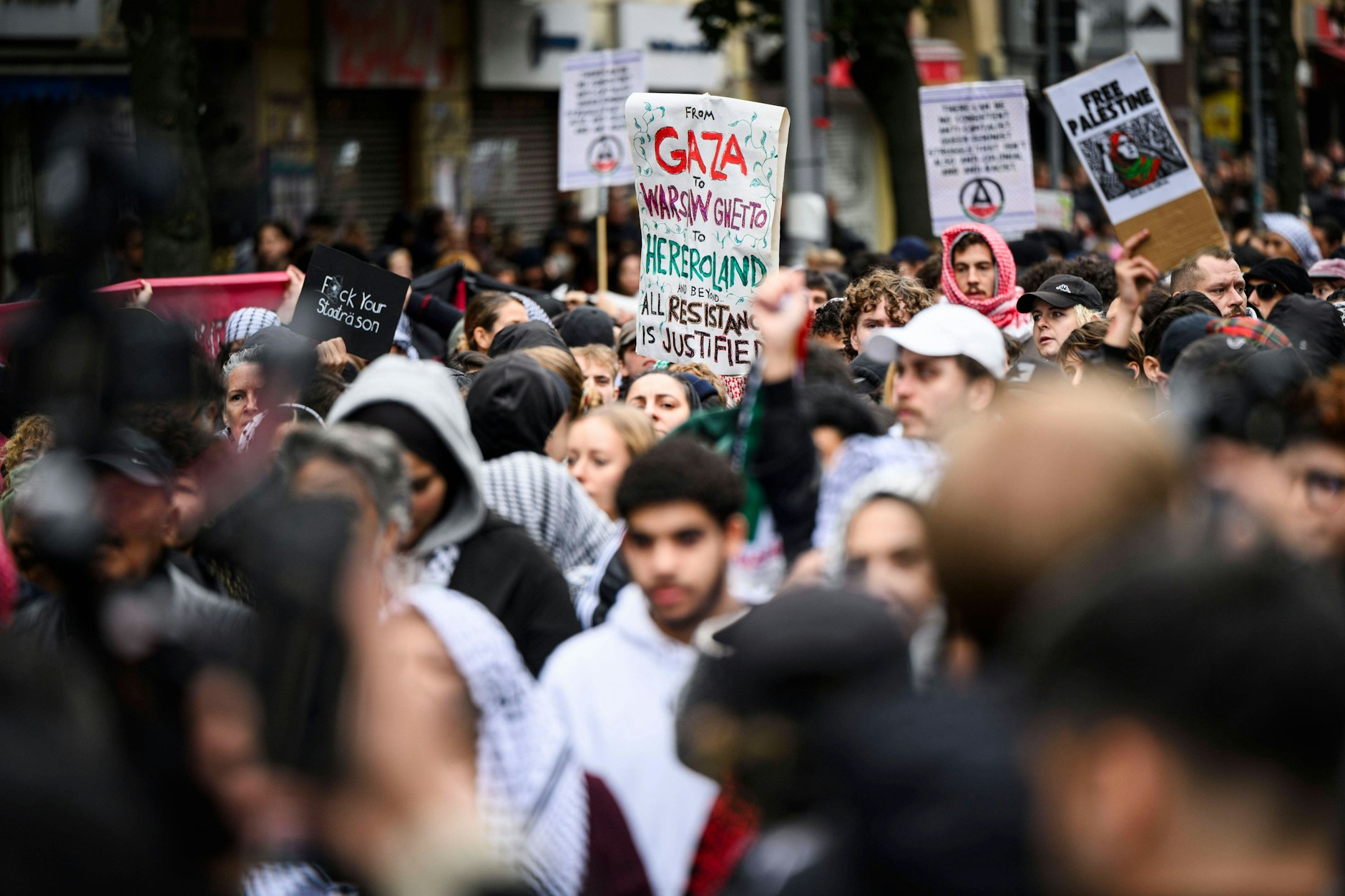 Ein vergangener Pro-Palästina-Protest in Berlin.&nbsp;