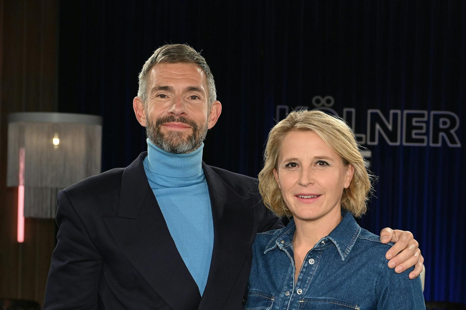 Micky Beisenherz mit der Ko-Moderatorin des Kölner Treffs, Susan Link