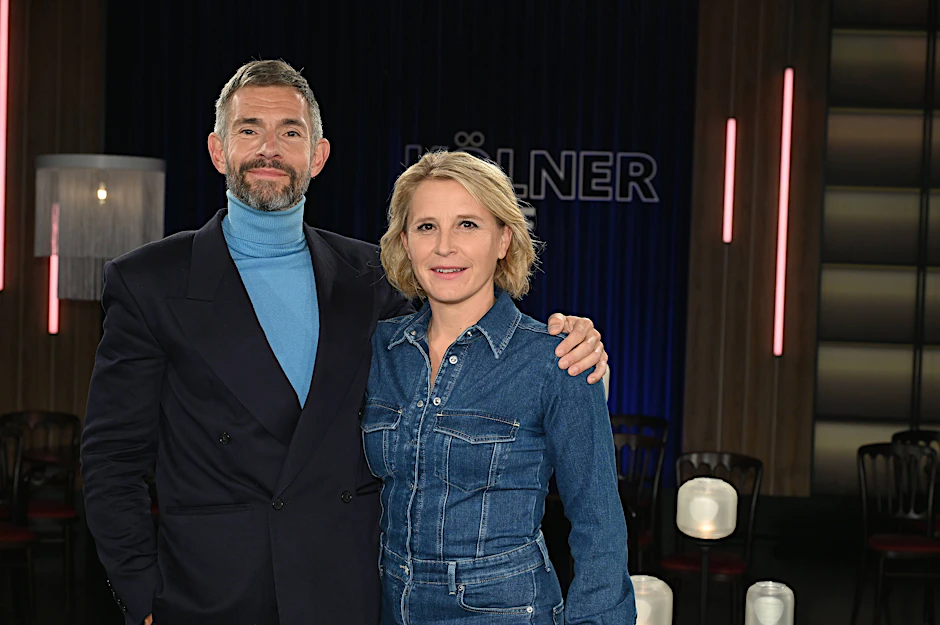 Micky Beisenherz mit der Ko-Moderatorin des Kölner Treffs, Susan Link