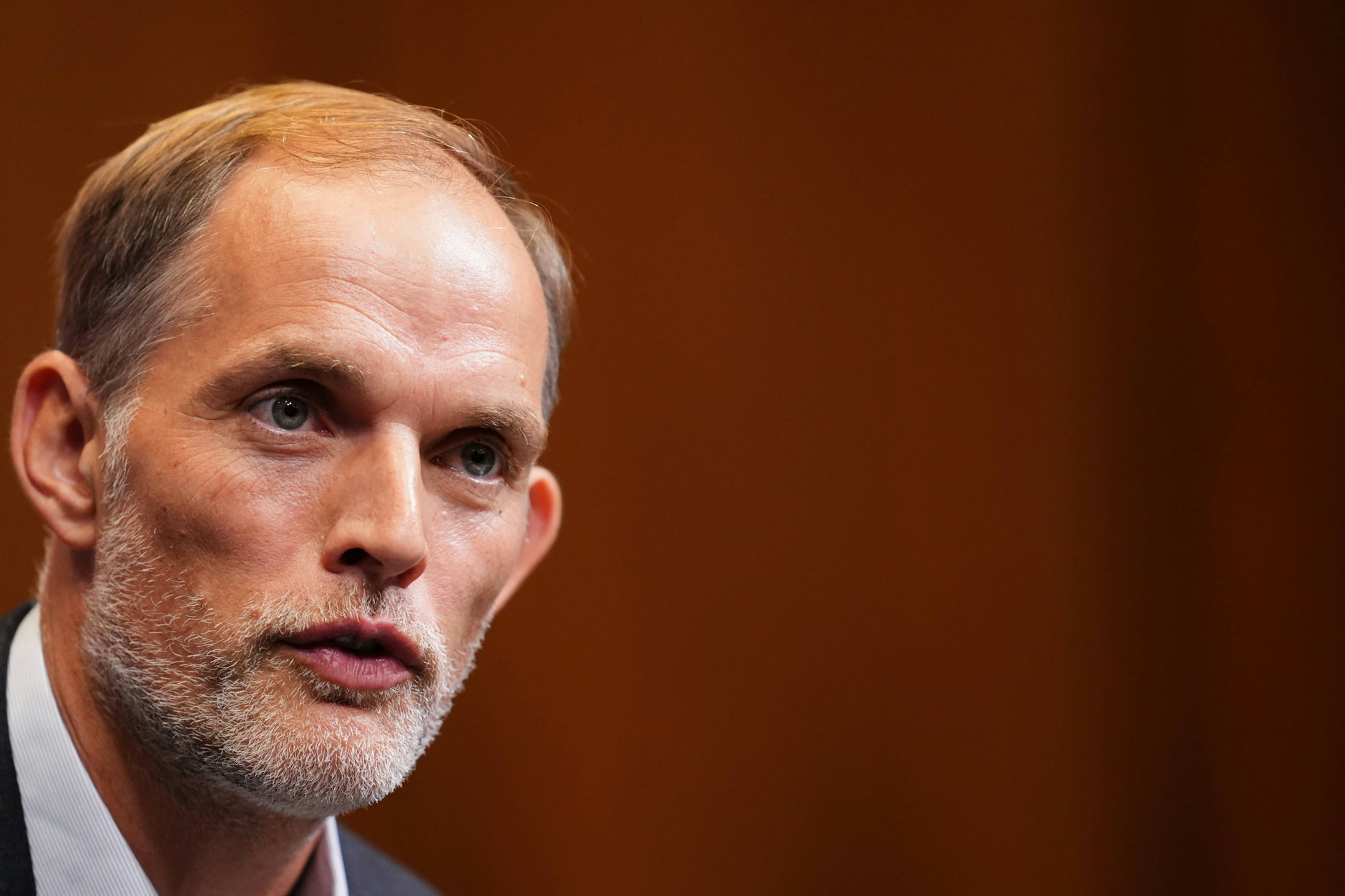 Thomas Tuchel bei seiner Vorstellung als neuer englischer Nationaltrainer im Wembley-Stadion.&nbsp;