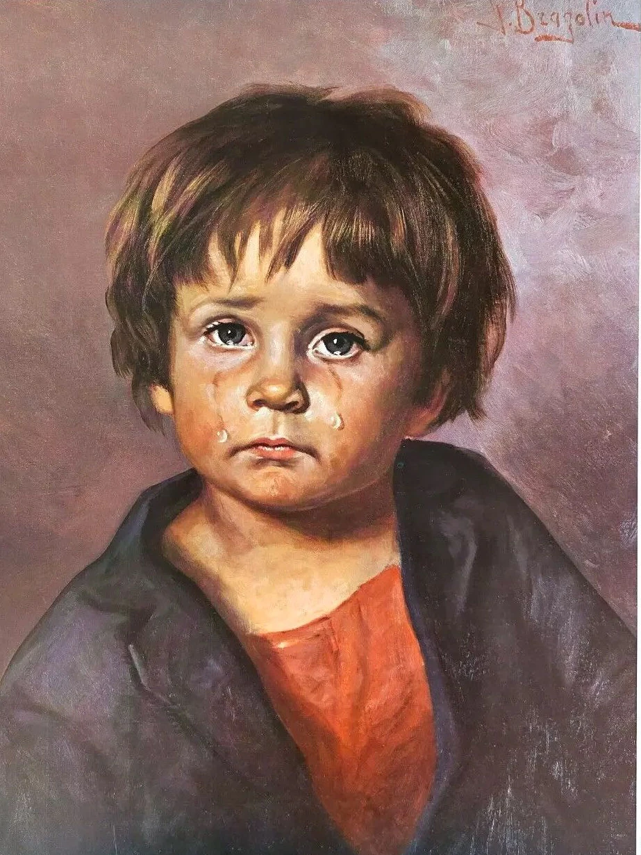 Die weinenden Kinder von Giovanni Bragolin gibt es in verschiedenen Varianten - und Kunstdrucke werden noch heute verkauft.
