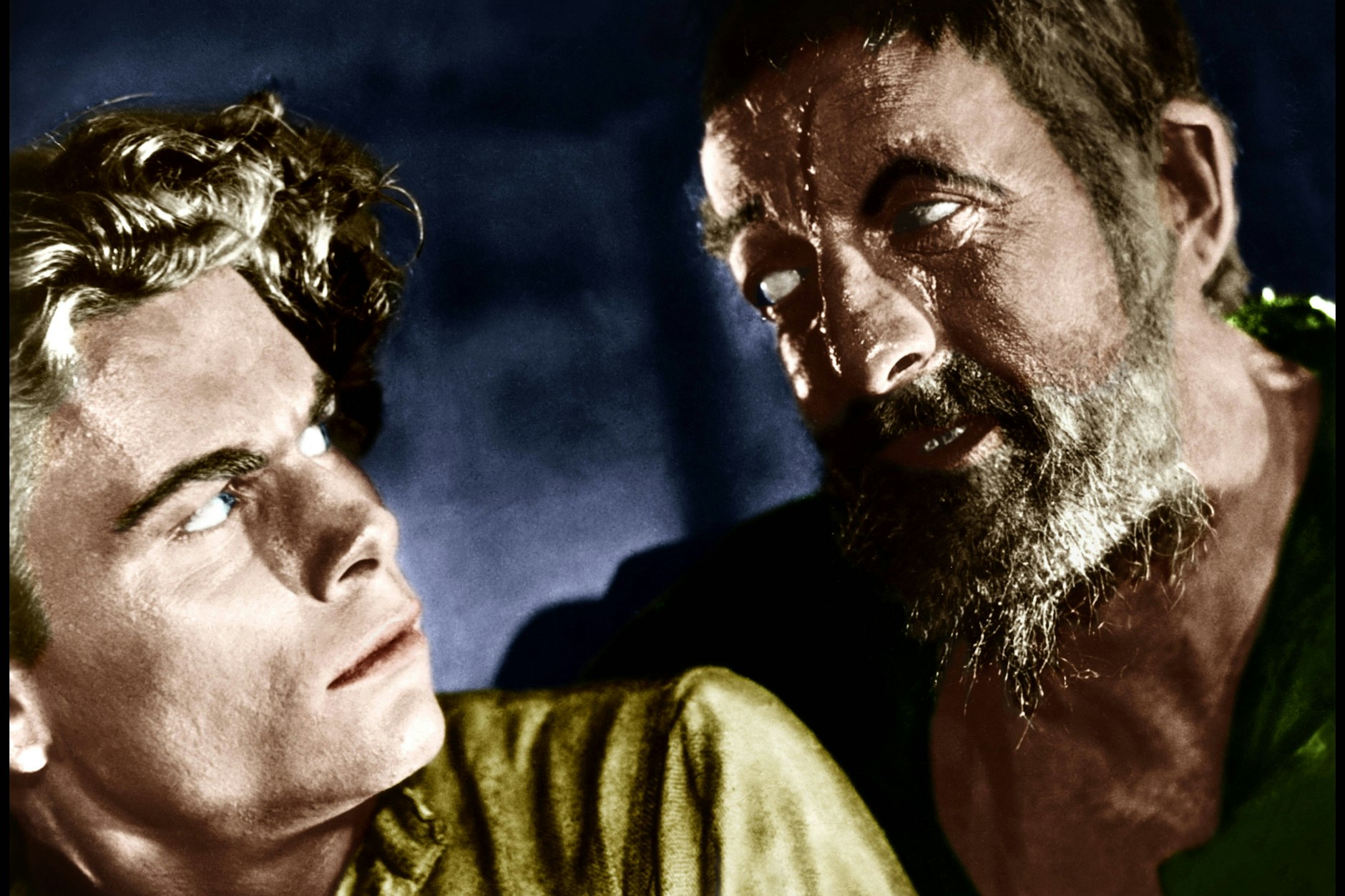 Peter Munk und der Holländer-Michel in Das kalte Herz. Vor allem Schauspieler Erwin Geschonneck machte das DEFA-Märchen zu einem der gruseligsten aus der DDR.