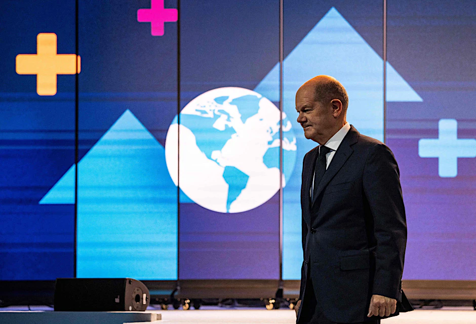 Bundeskanzler Olaf Scholz beim World Health Summit 2024 in Berlin: Geberkonferenz für die WHO.&nbsp;