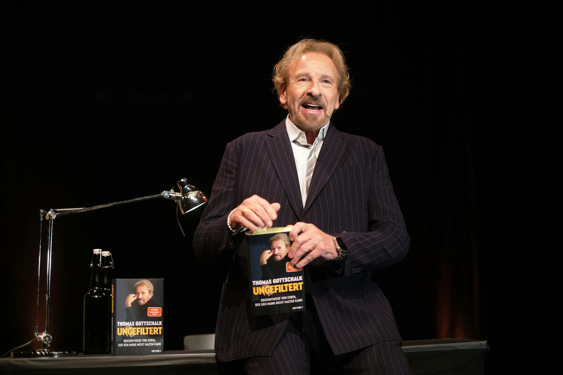 Thomas Gottschalk am Donnerstagabend im Pfefferberg-Theater in Berlin: „Ich bin kein missmutiger alter Herr.“