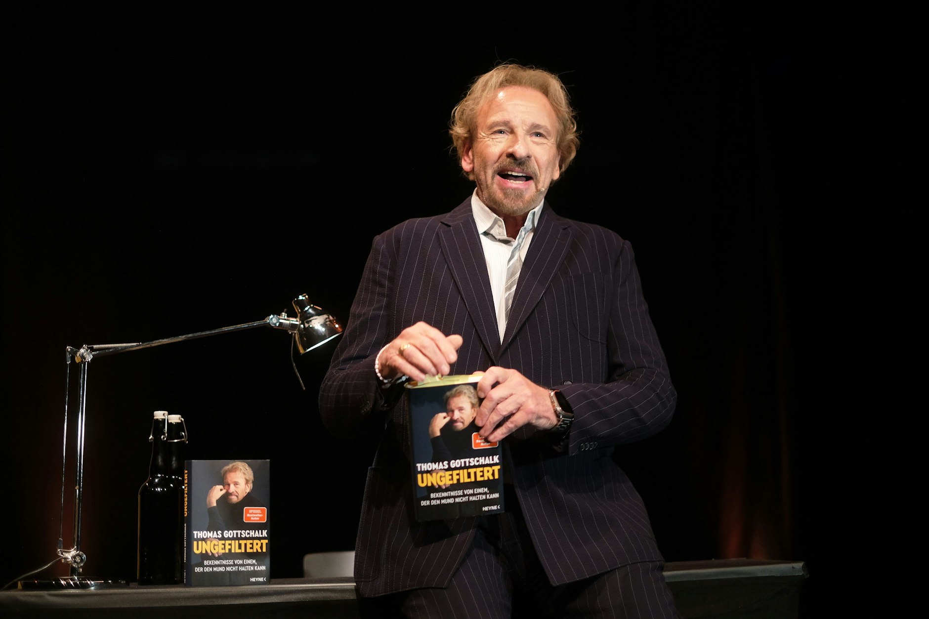 Thomas Gottschalk am Donnerstagabend im Pfefferberg-Theater in Berlin: „Ich bin kein missmutiger alter Herr.“