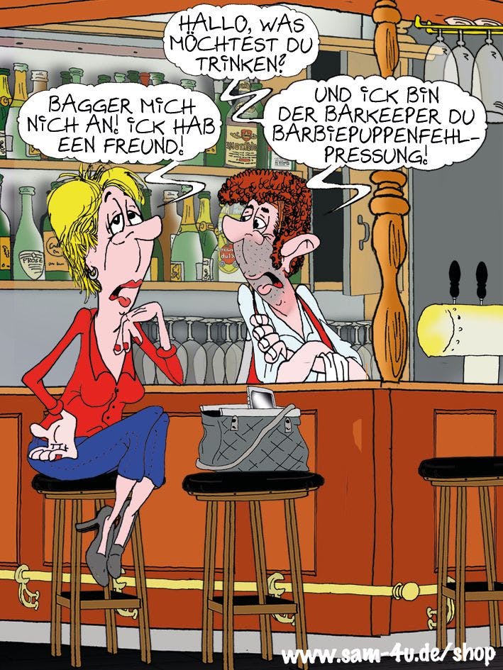 Unser heutiger Cartoon des Tages kommt, wie jeden Tag, von Zeichner Sam Paff aus Berlin.