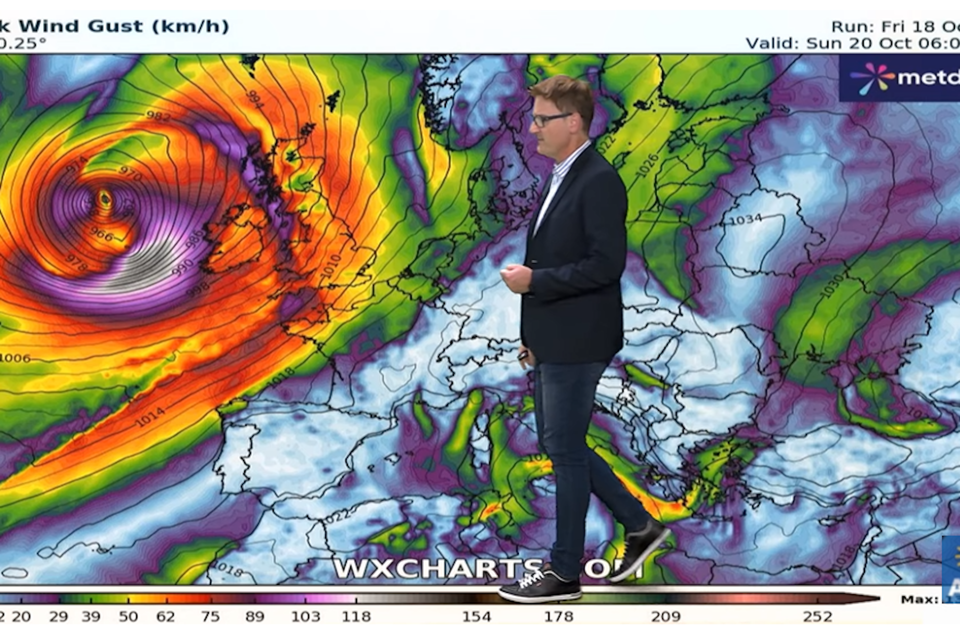 Das Wetter am Wochenende in Deutschland wird von einem Orkantief bei den britischen Inseln beeinflusst.
