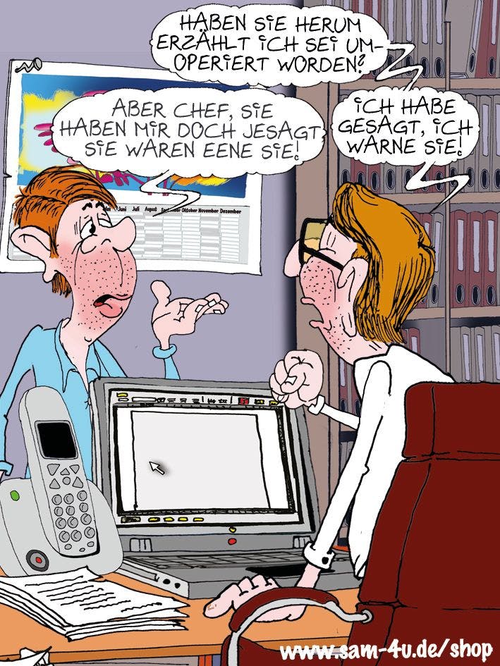 Vorhang auf für unseren Cartoon des Tages - er kommt auch heute von Zeichner Sam Paff aus Berlin.