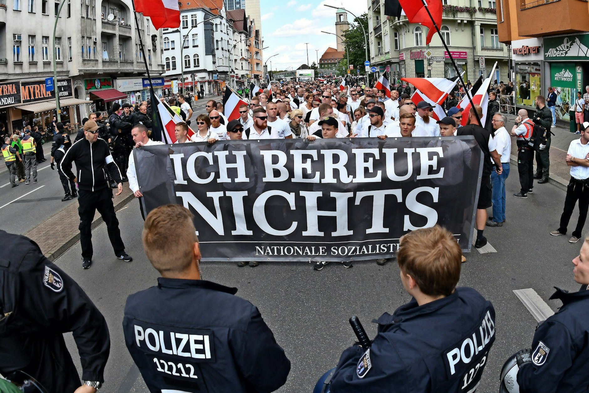 Rechtsextreme Demo in Berlin-Spandau.