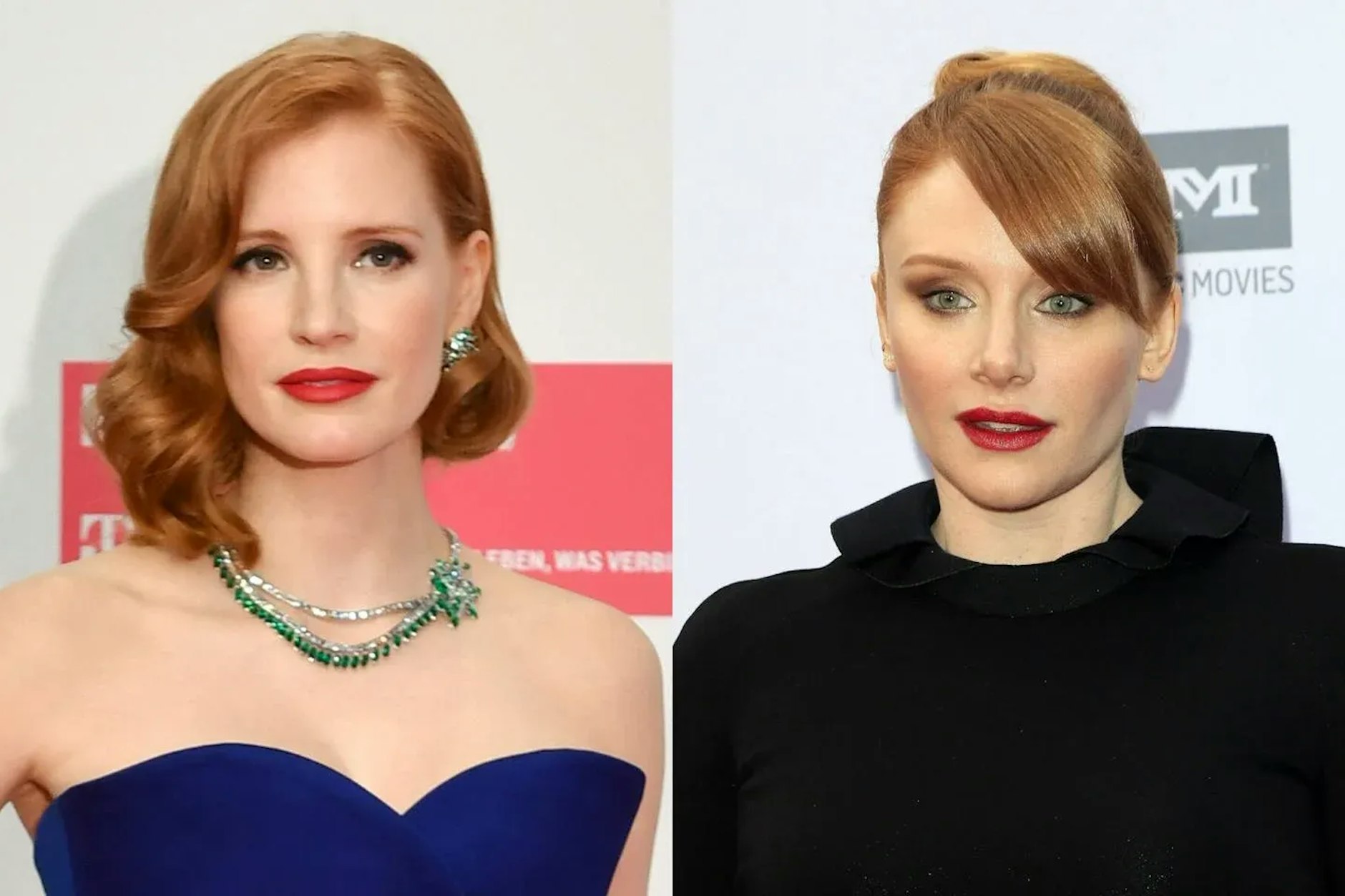 ie US-amerikanische Theater- und Filmschauspielerin Jessica Chastain (Foto: Archiv 2019) ist links im Bild zu sehen, ihre amerikanische Kollegin Bryce Dallas Howard