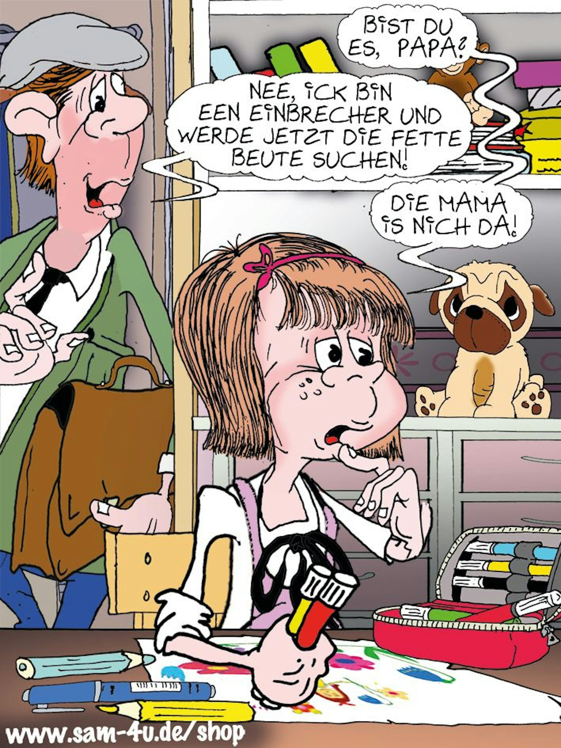 Der Cartoon des Tages kommt auch heute aus der Werkstatt von Sam Paff aus Berlin.