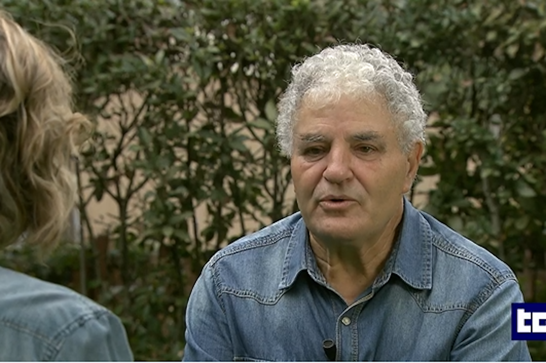 Luciano d'Adamo bei seinem Interview mit dem Sender RAI.