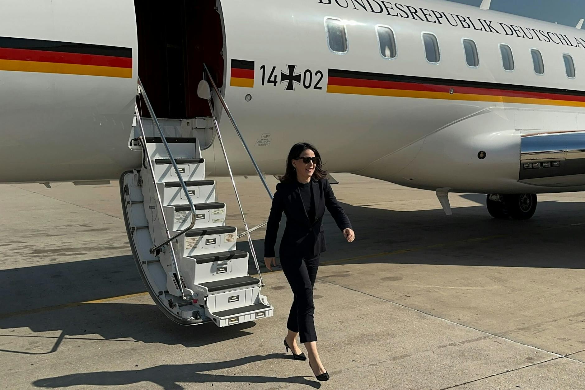 Libanon, Beirut: Außenministerin Annalena Baerbock (Bündnis 90/Die Grünen) kommt in Beirut an.