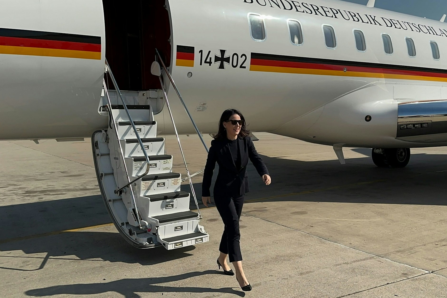 Libanon, Beirut: Außenministerin Annalena Baerbock (Bündnis 90/Die Grünen) kommt in Beirut an.