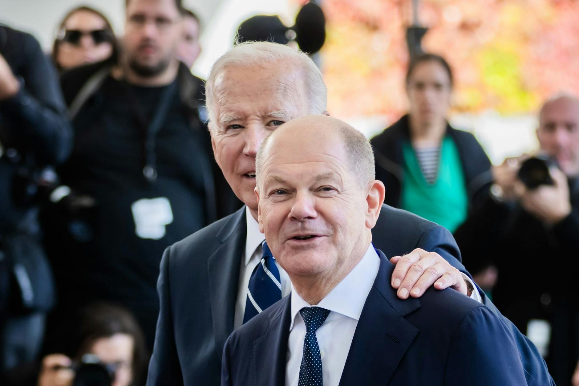 US-Präsident Joe Biden bei seinem letzten Deutschland-Besuch mit Bundeskanzler Olaf Scholz 