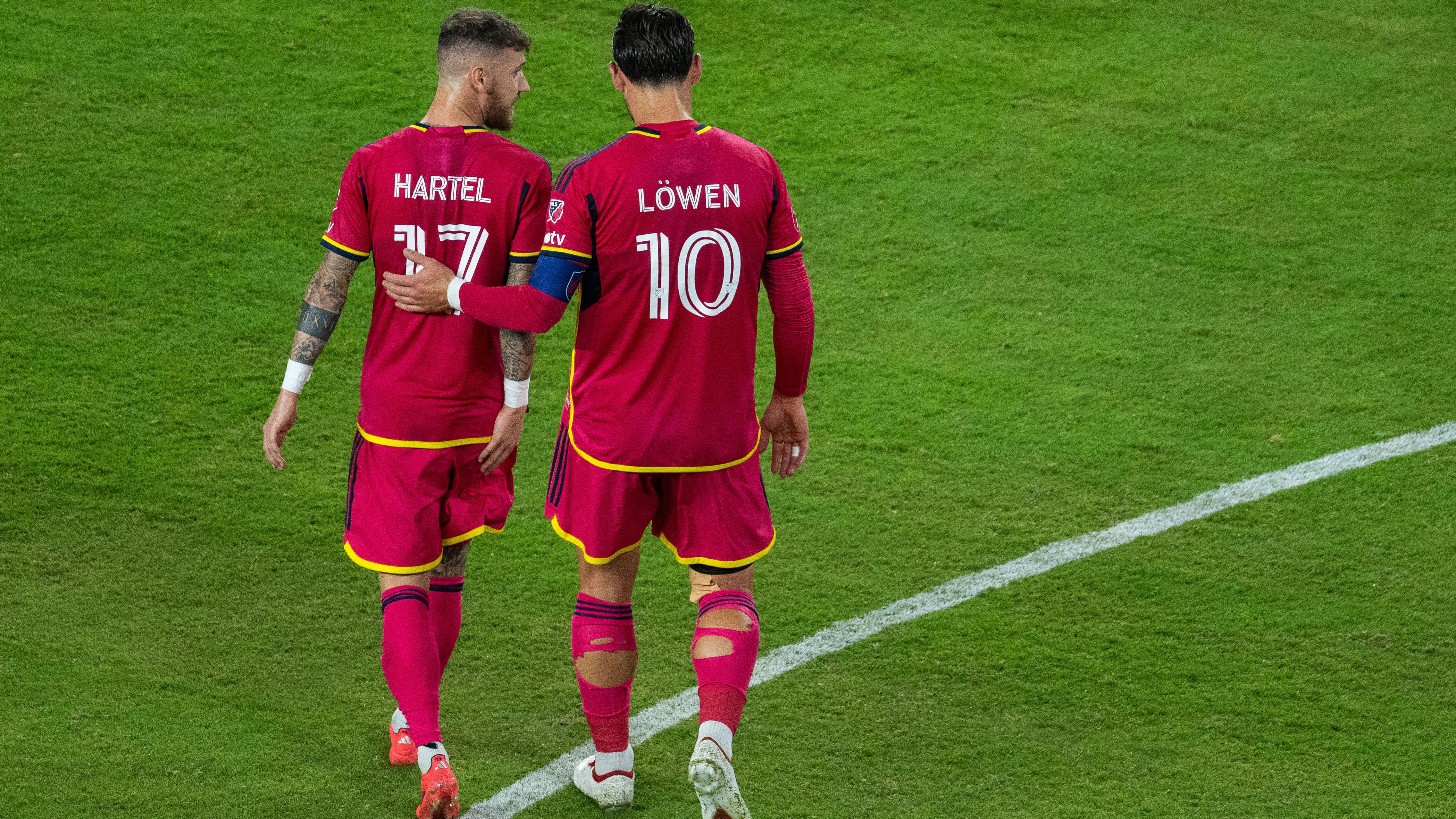 Marcel Hartel (l.) spielte einst für den 1. FC Union und Eduard Löwen für Hertha BSC.&nbsp;