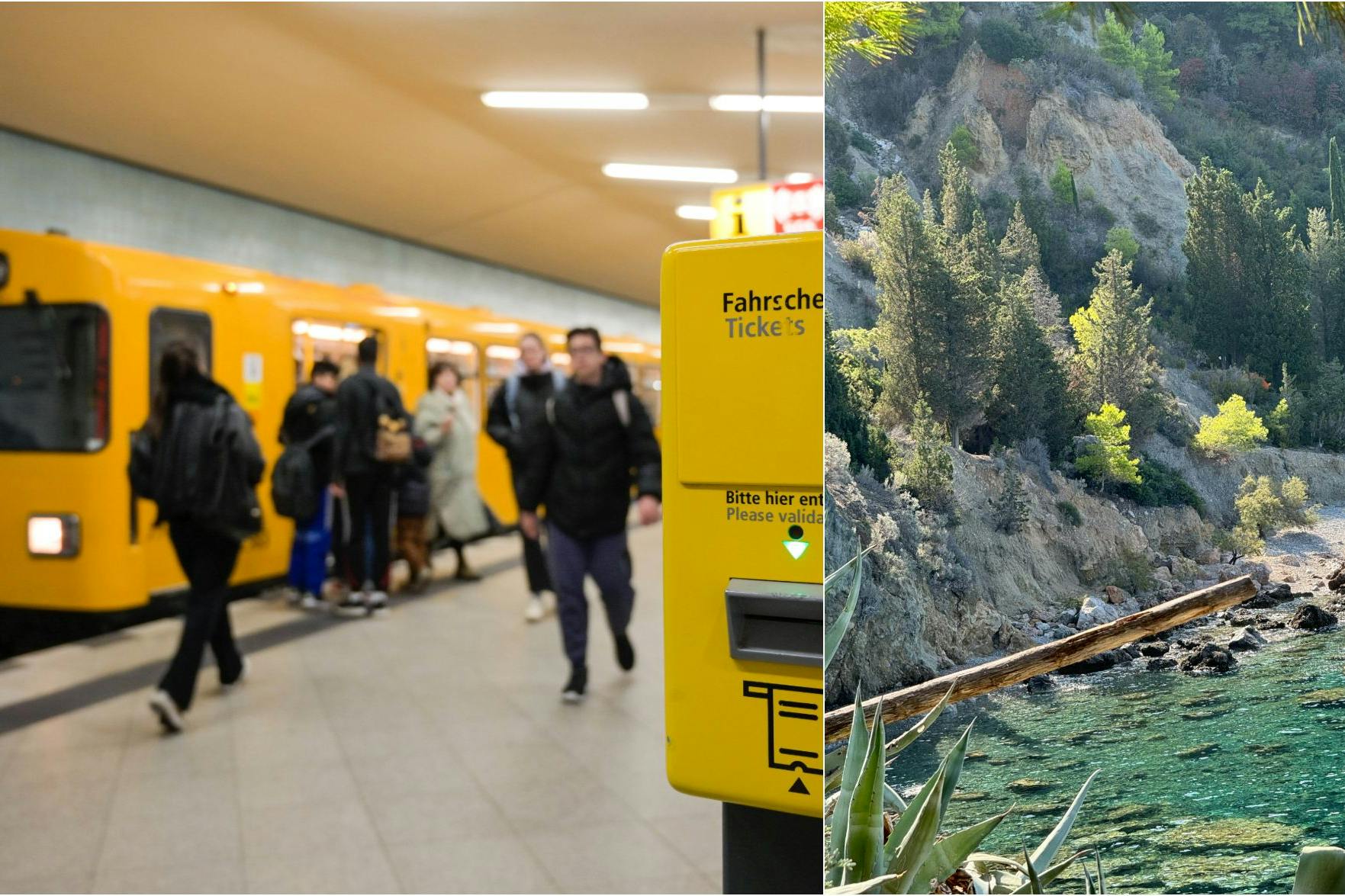 Berlins U8, Netz auf Sparflamme. Rechts: Abgelegene kroatische Insel mitten im Nirgendwo – aber das 5G läuft wie geschmiert!