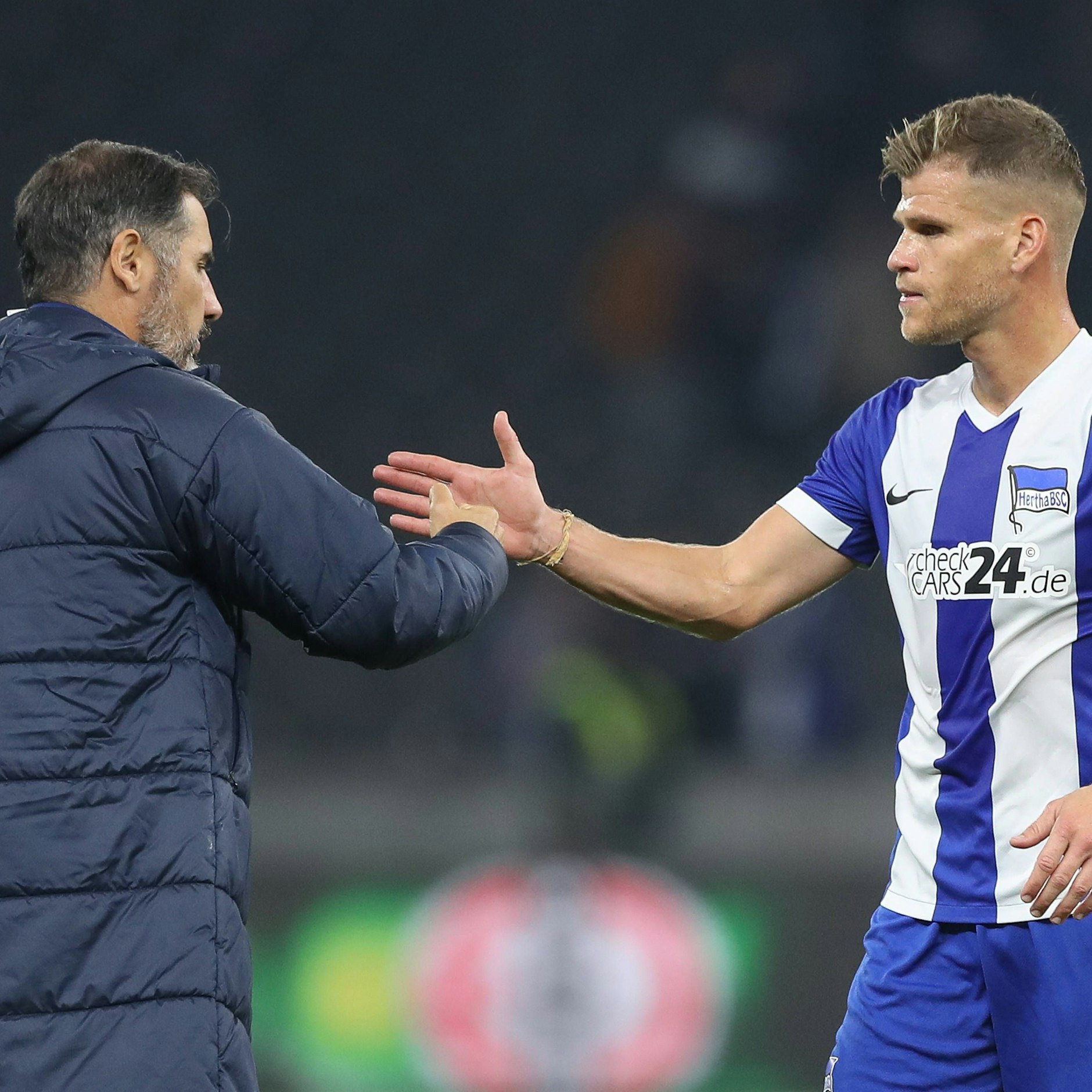 Trainer Cristian Fiel und Stürmer Florian Niederlechner.