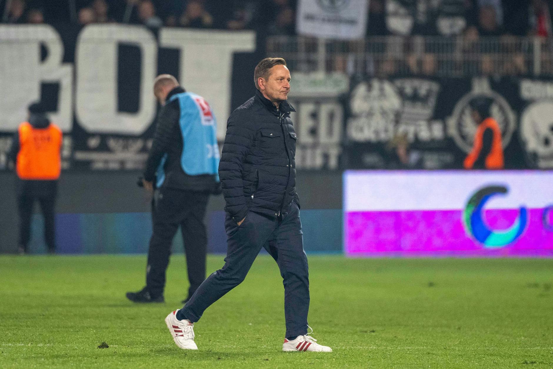 Horst Heldt, Manager des 1. FC Union, war nach dem 1:1 gegen Frankfurt bedient und schimpfte über Schiedsrichter Harm Osmers.