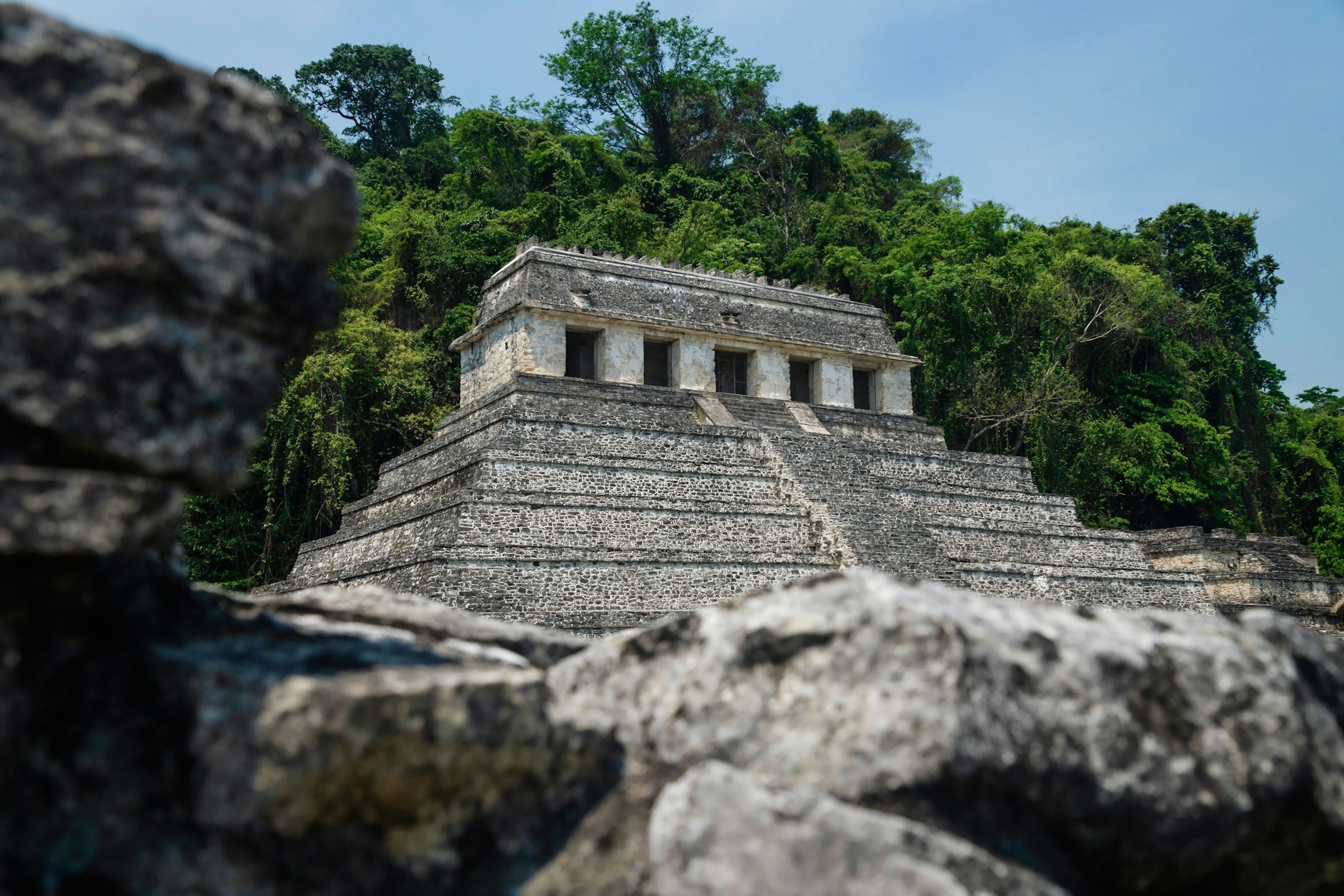 Maya-Tempel in Palenque: Von Valeriana gibt es bisher keine Fotos, da die Forscher selbst die verschwundene Maya-Stadt in Mexiko noch nicht besucht haben.