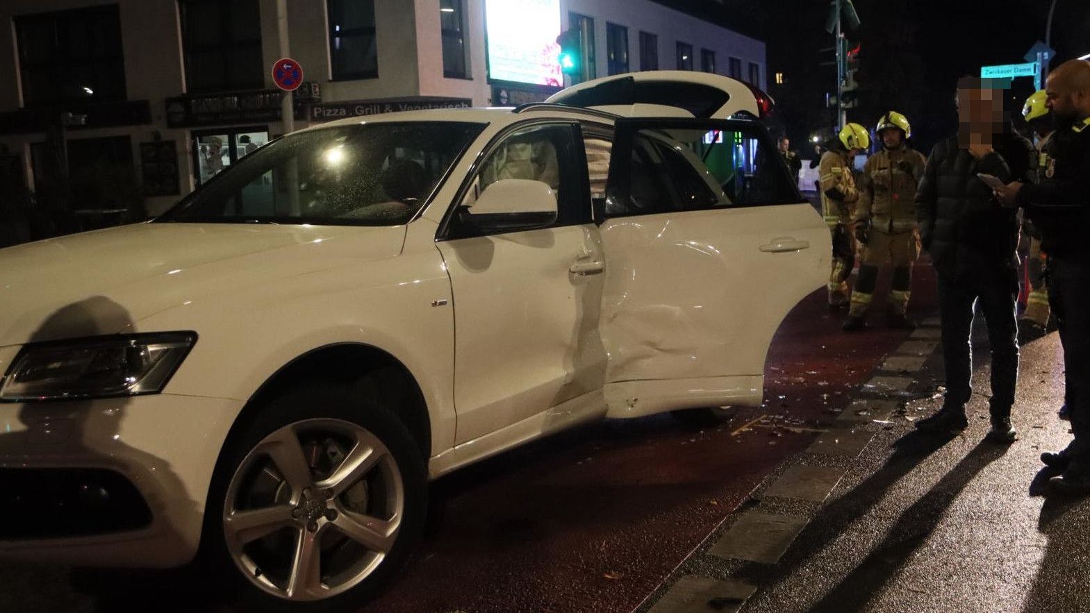 Der beschädigte Audi Q5
