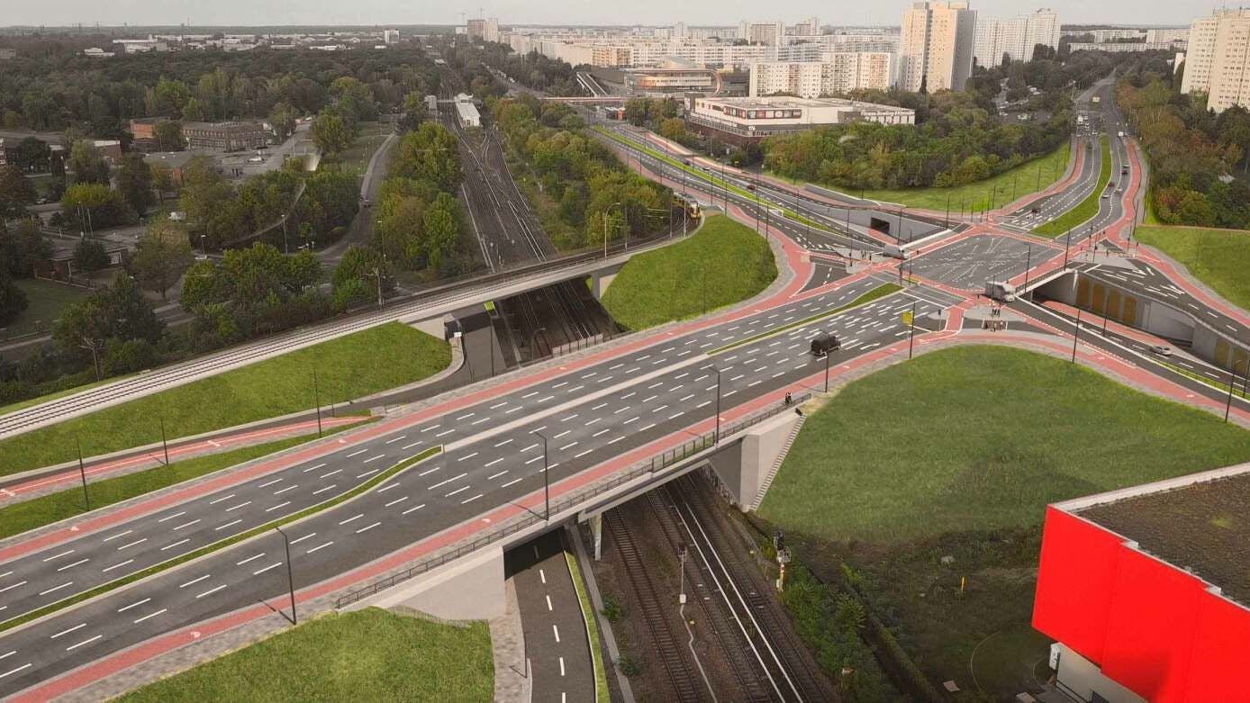 So soll der neue Verkehrsknoten in Marzahn aussehen. 