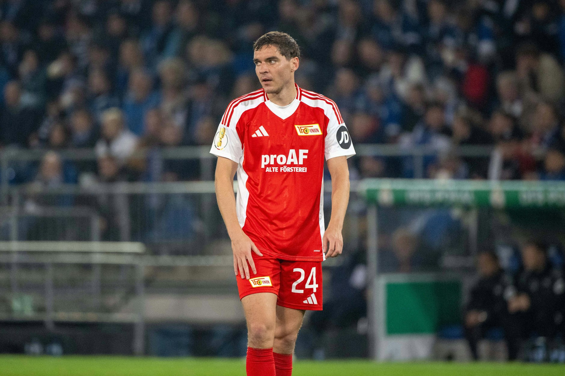 Robert Skov hat sich sein Startelf-Debüt für den 1. FC Union sicher anders vorgestellt: Durch das 0:2 in Bielefeld fliegen die Eisernen aus dem DFB-Pokal. 