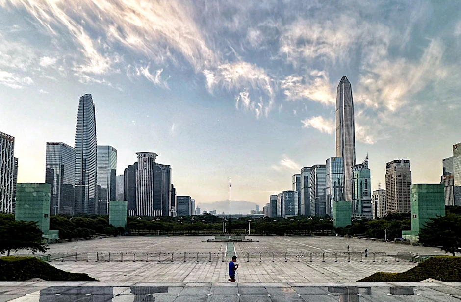 Das Zentrum von Shenzhen in China
