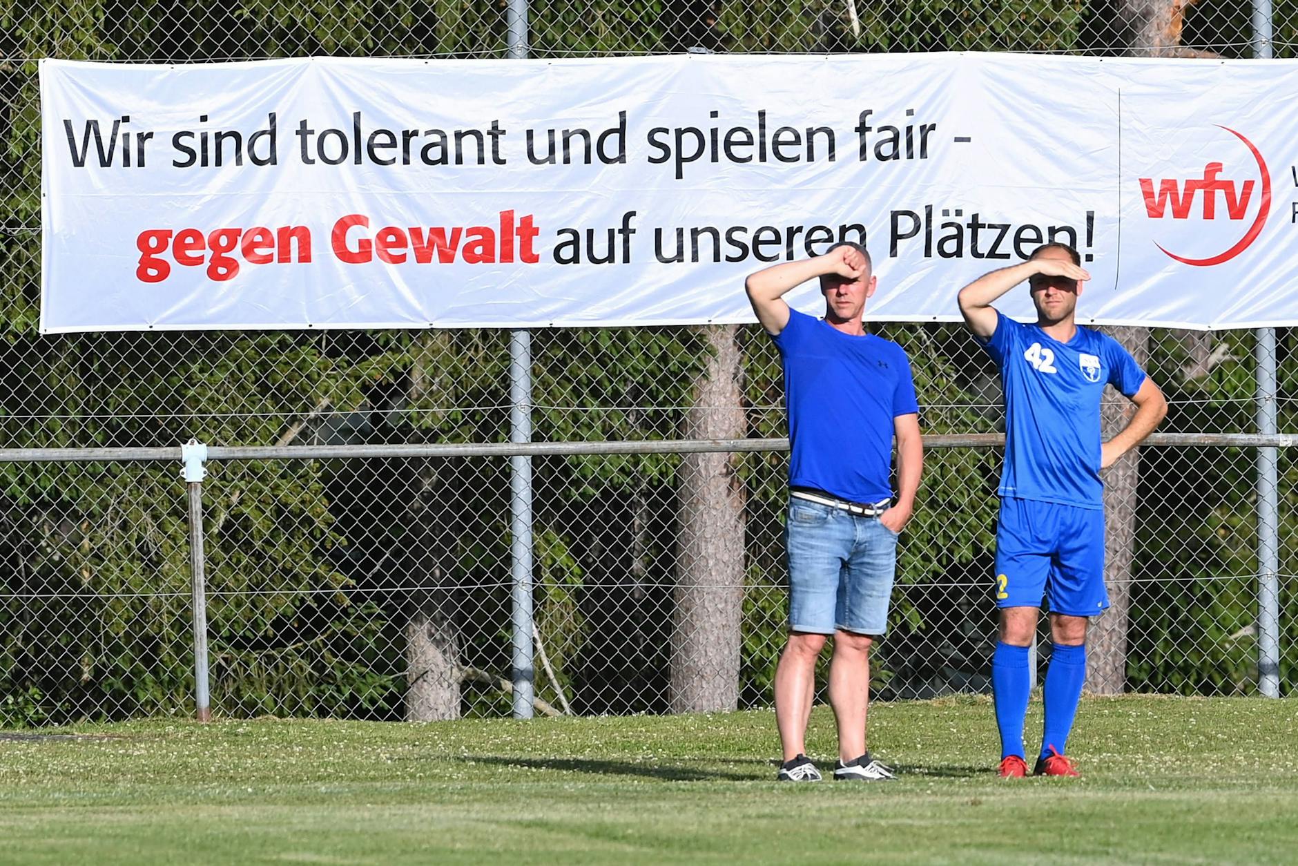 Regional beteiligten sich viele Vereine an einer Kampagne gegen Gewalt auf dem Fußballplatz – wie hier beim SV Betzweiler .