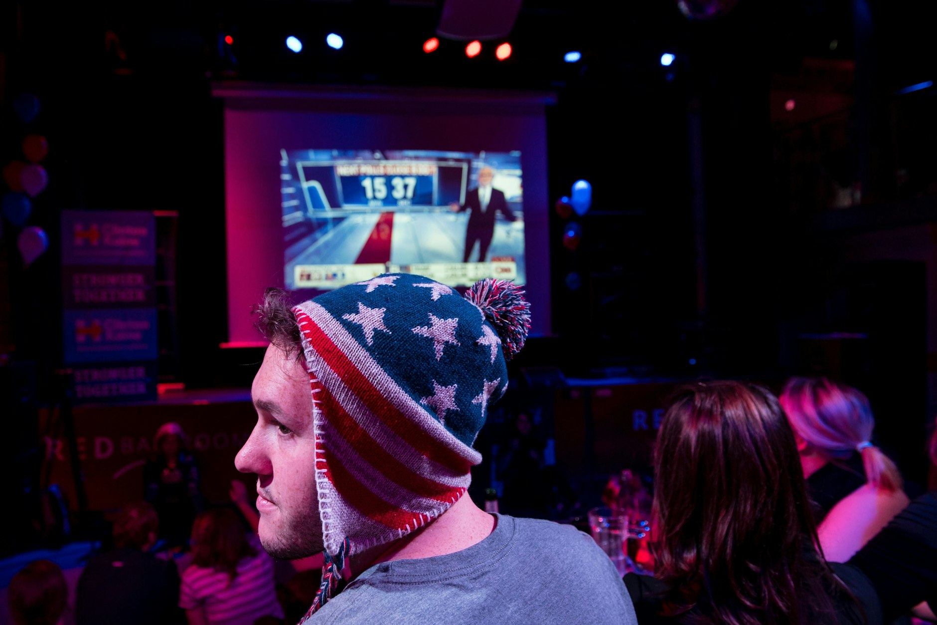 Amerikaner im Ausland: einer von insgesamt 2,9 Millionen bei einer Veranstaltung der Democrats Abroad in Berlin.