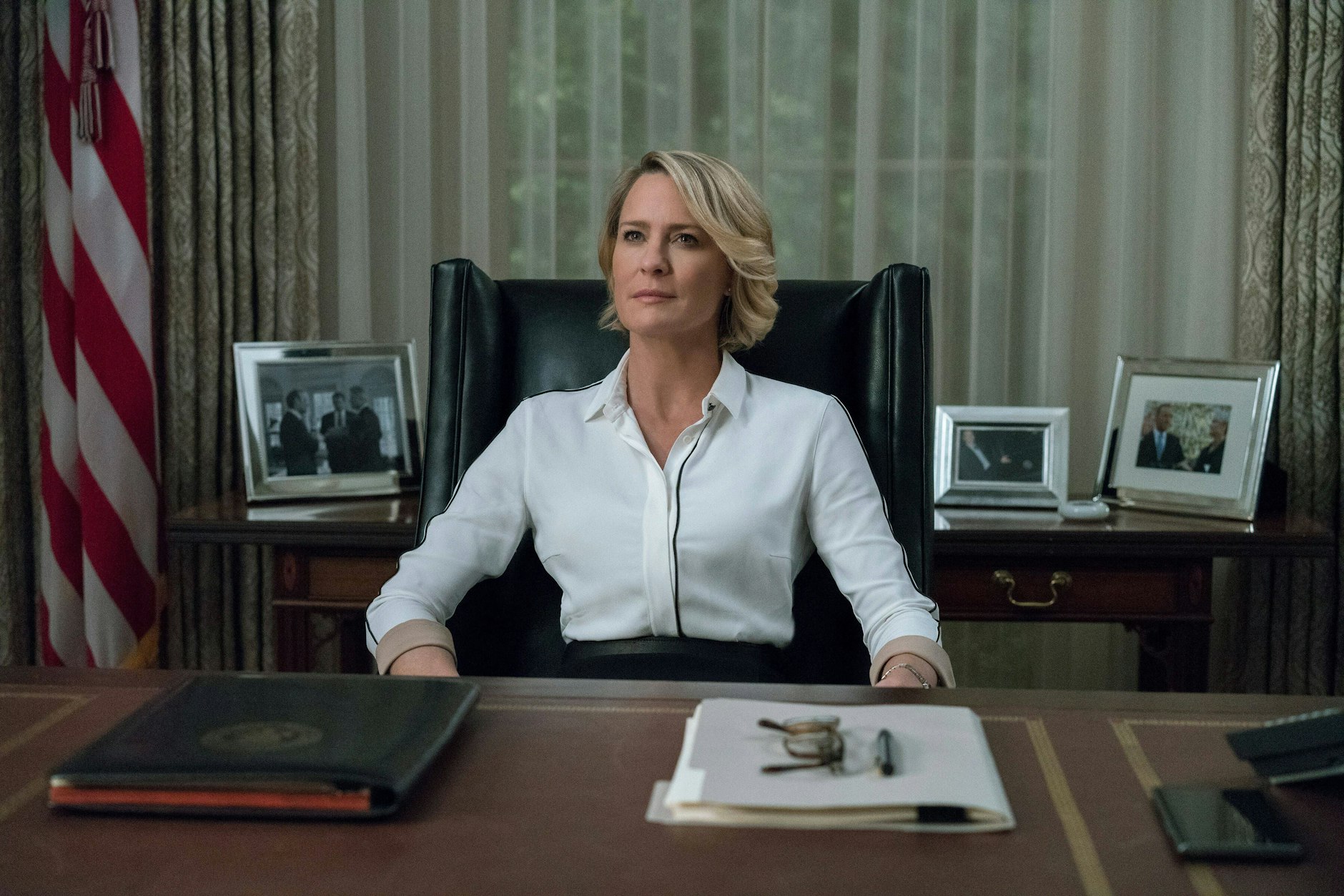 Robin Wright wurde 2017 als Claire Underwood in der Erfolgsserie „House of Cards“ US-Präsidentin.
