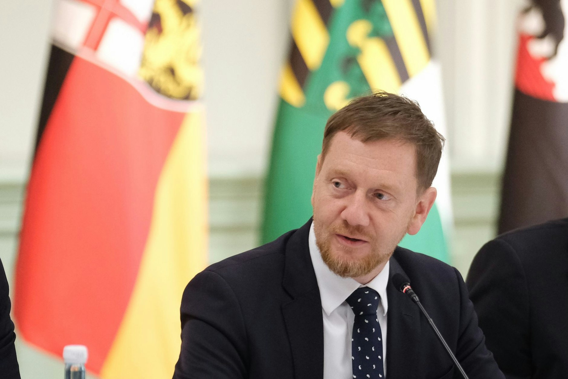 Sachsens Ministerpräsident Michael Kretschmer traf sich mit AfD-Chef Urban.