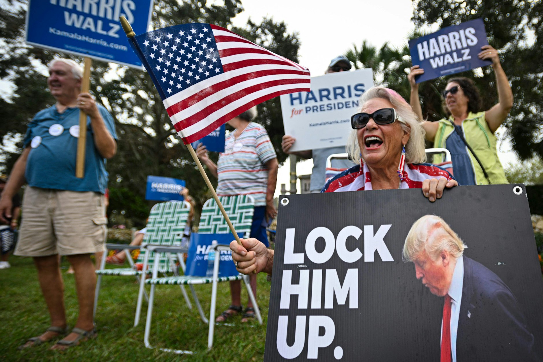 Anhänger von Kamala Harris in The Villages, Florida
