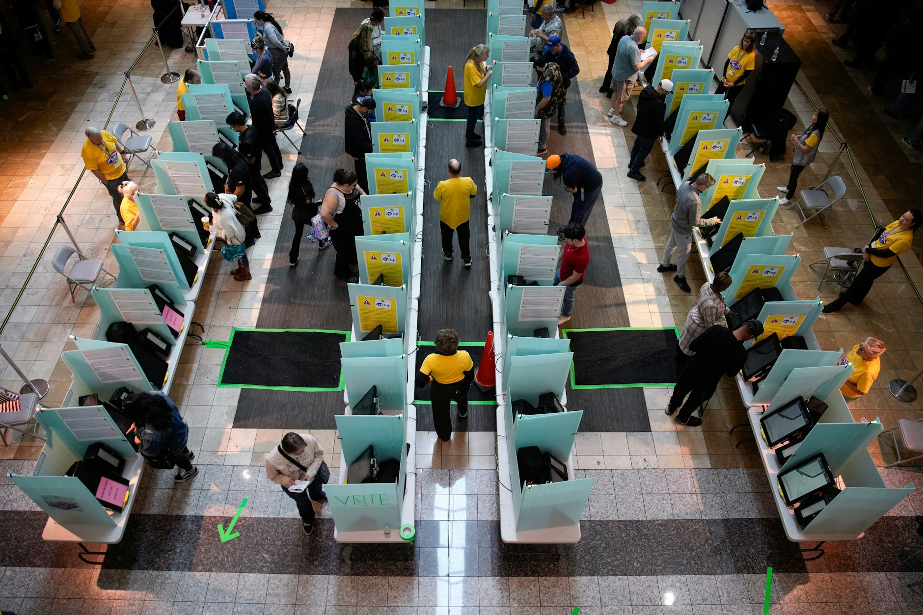 Ein Wahllokal in einer Shopping-Mall in Las Vegas.