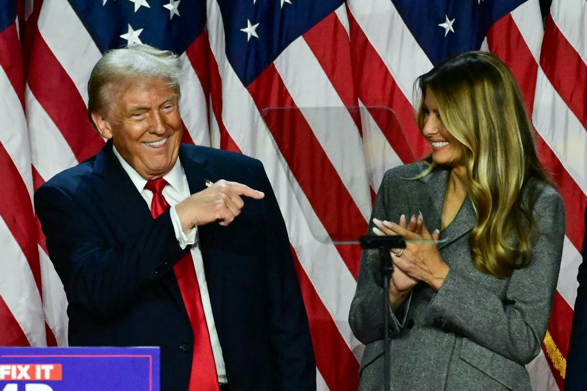 Donald Trump ist von seiner Gattin offenbar begeistert. 